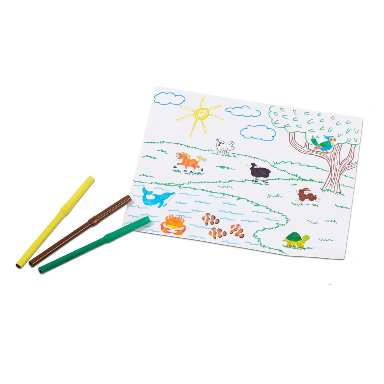 Melissa & Doug Deluxe Wooden Stamp Set Animals Stempel 38-teilig