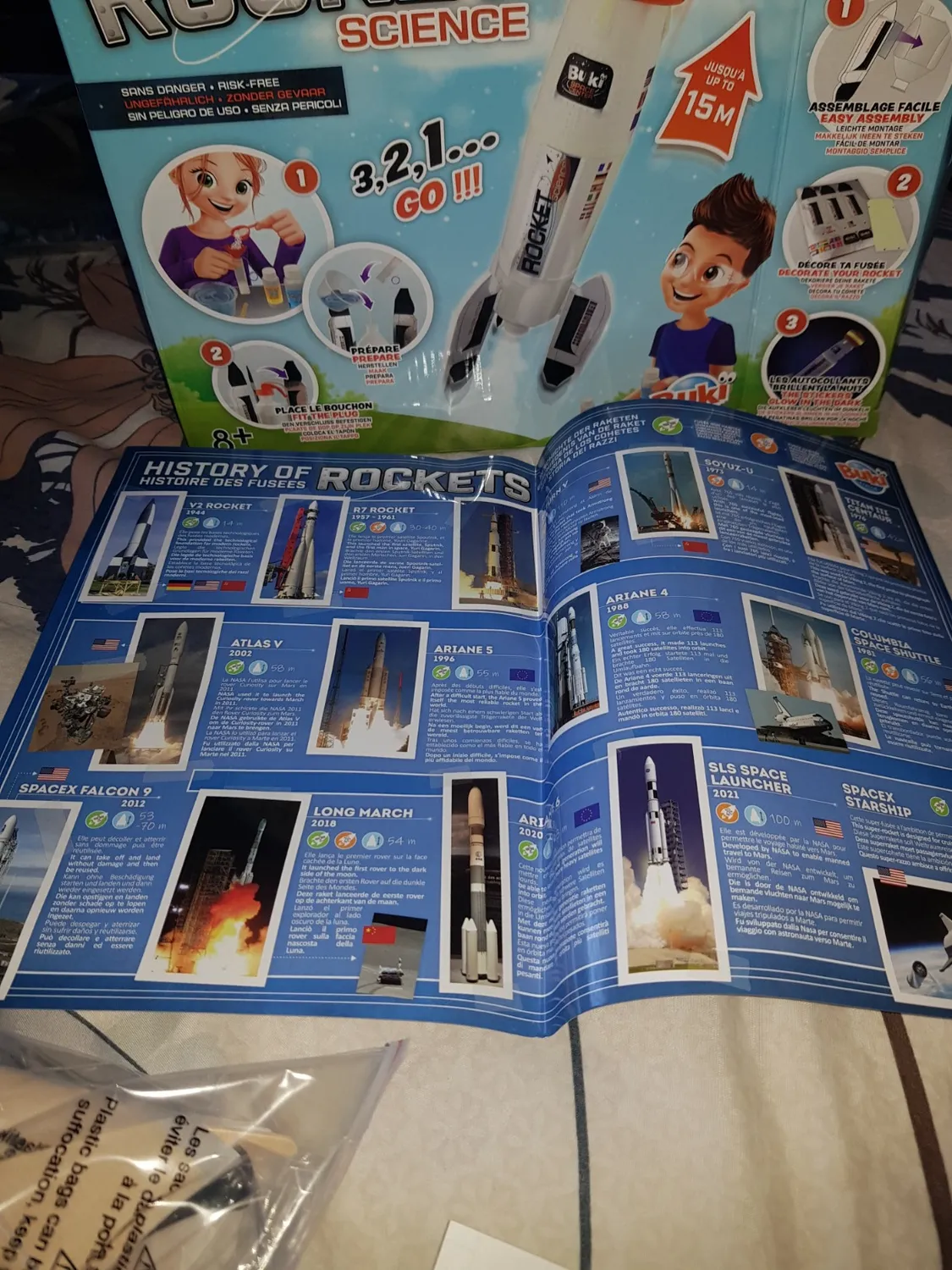 Buki France 2166 Space Rocket Rakete Experiment 15 m ab 8 Jahre