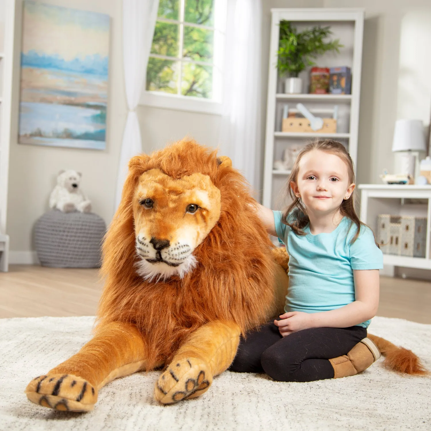 Melissa & Doug Lion Lifelike Plush Löwe Plüschtier Groß