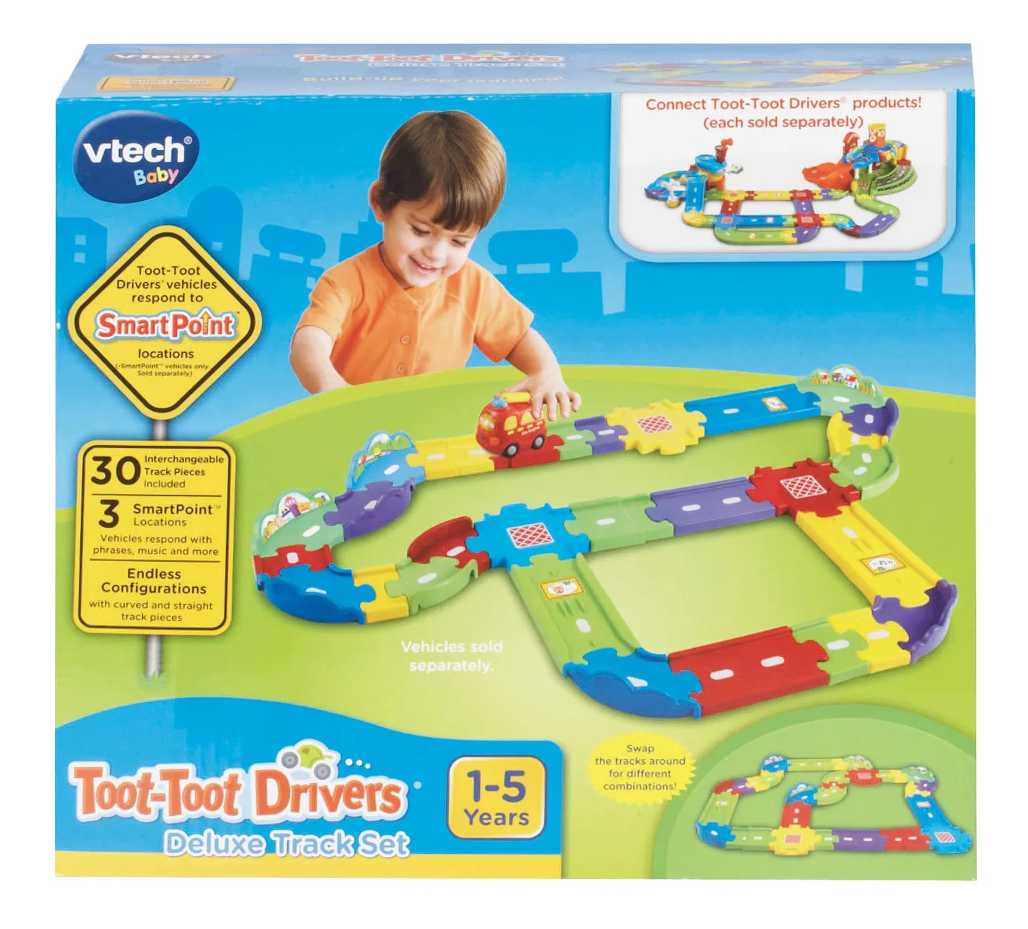 VTech Tut Tut Baby Flitzer Straßen-Erweiterungsset groß Schienen-Set englisch