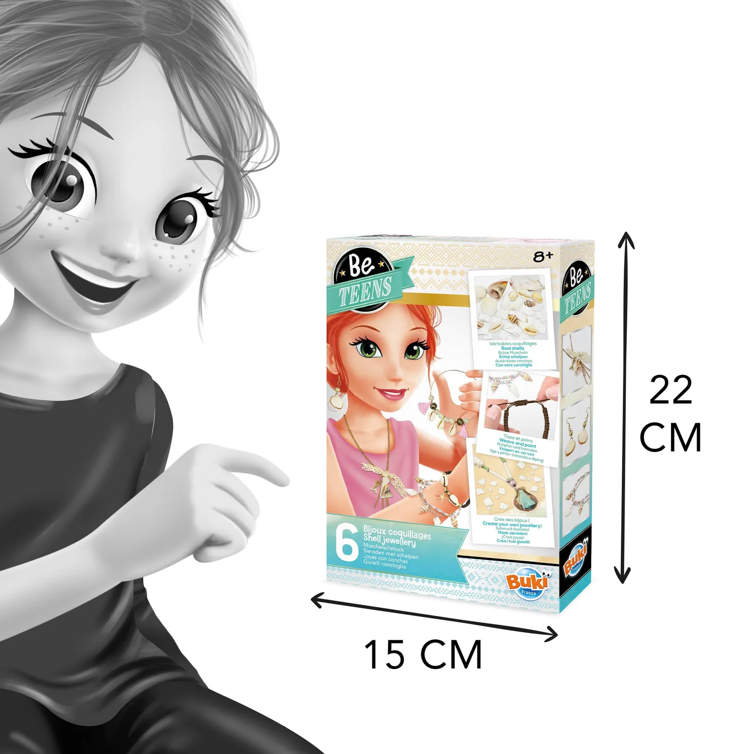 Buki BE122 Muschelschmuck Bastelset 6 Schmuck ab 8 Jahre