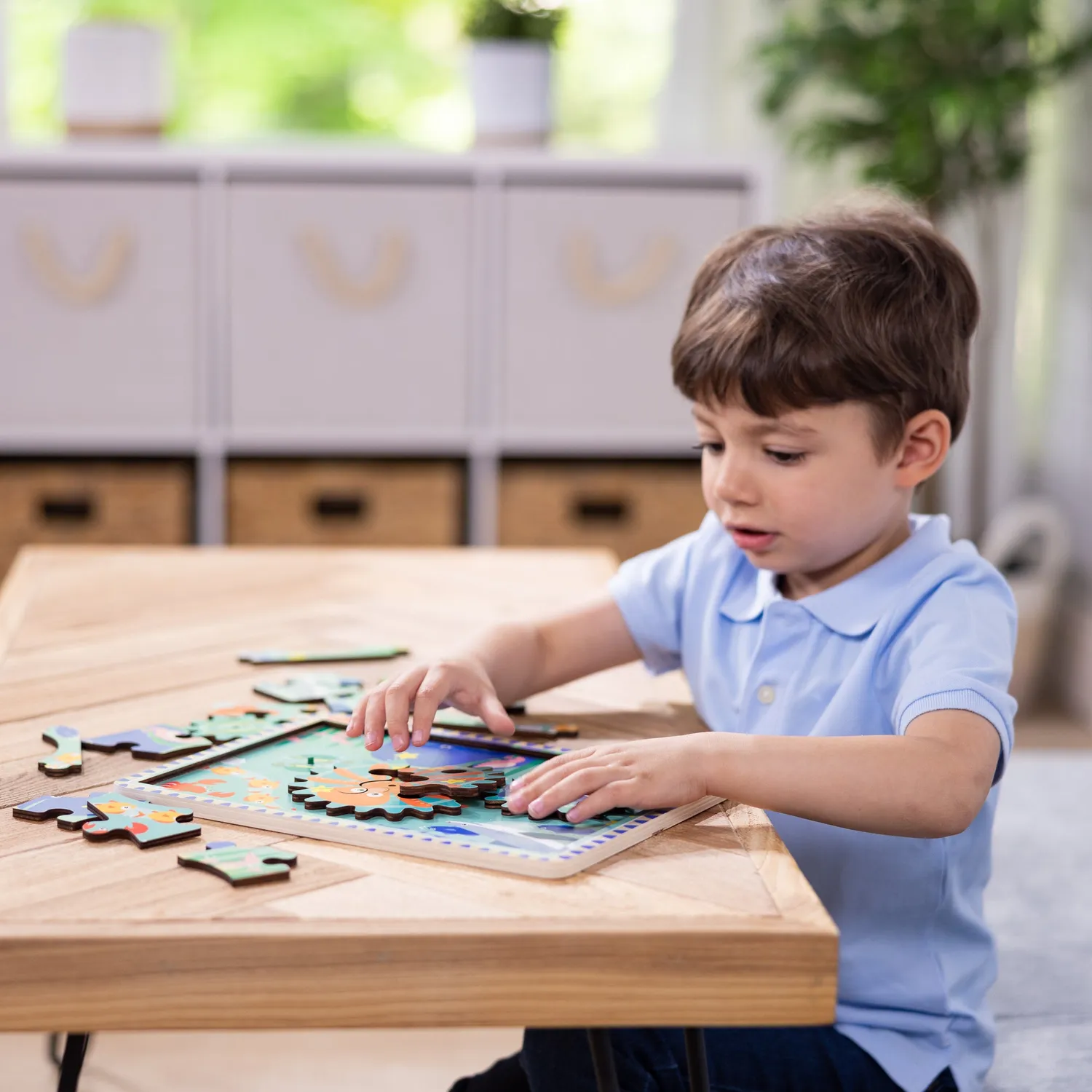 Melissa & Doug Wooden Underwater Gear Puzzle 18 Teile Holzpuzzle