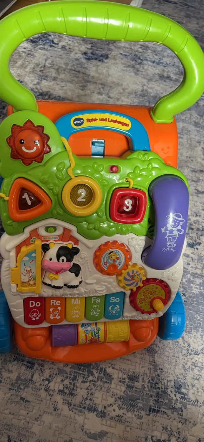VTech Spiel- und Laufwagen Lauflernhilfe mit Spielboard