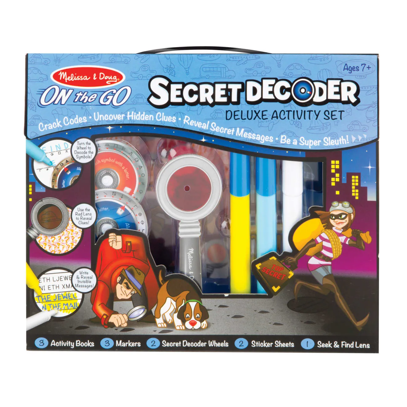 Melissa & Doug Secret Decoder Deluxe Activity Set Rätselblock On the Go