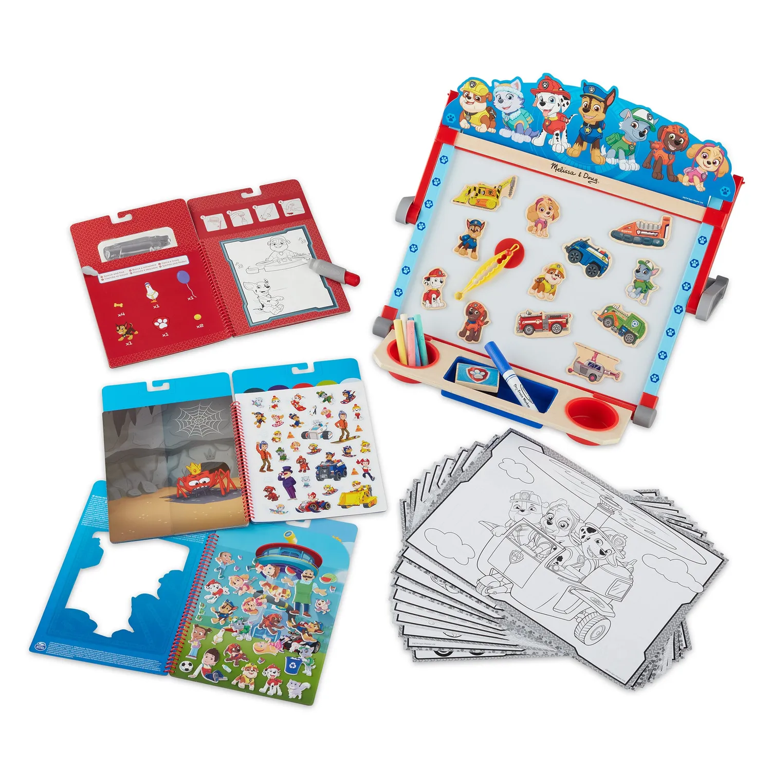 Melissa & Doug PAW Patrol Maltisch Holz mit Tafel und Rolle