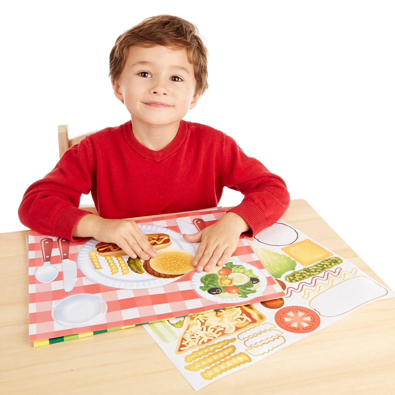 Melissa & Doug Make-a-Meal Stickerbuch Essen 225 Sticker