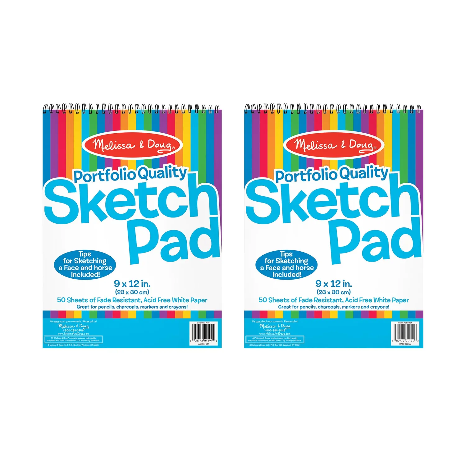 Melissa & Doug Skizzenblock 2er-Set 23x30 cm