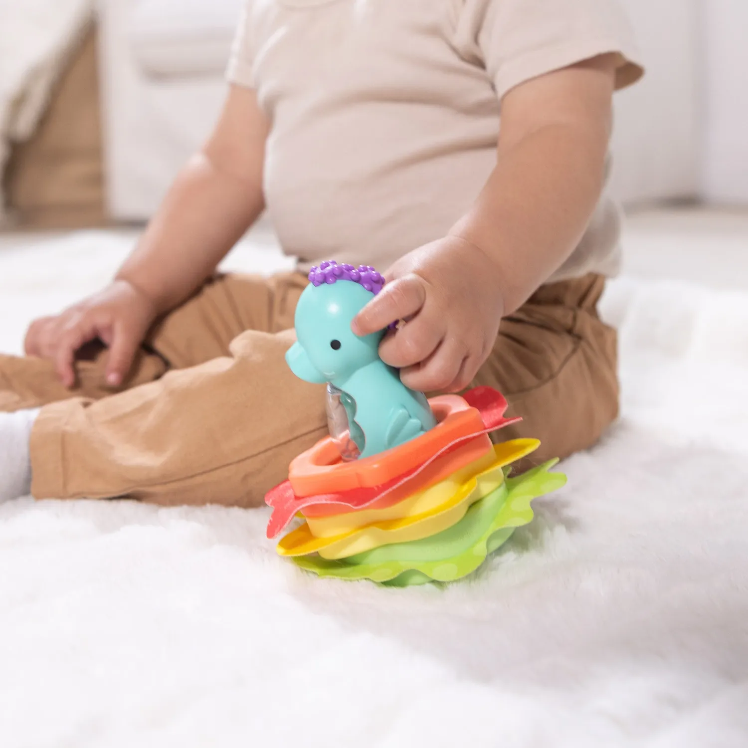 Melissa & Doug Ocean Waves Seahorse Steckspiel Baby ab Geburt