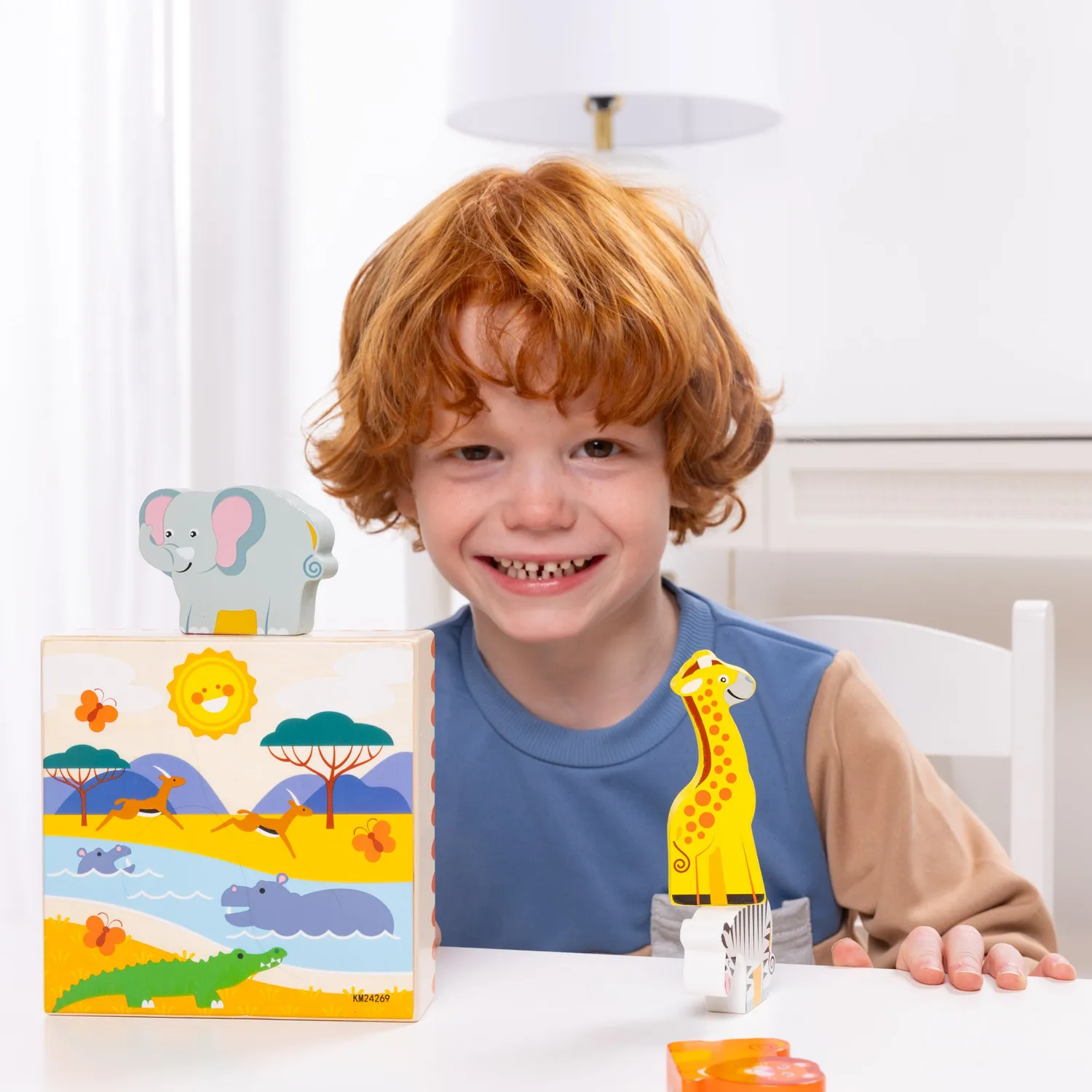 Melissa & Doug Safari Tierpuzzle Holz 4 Tiere Kiste