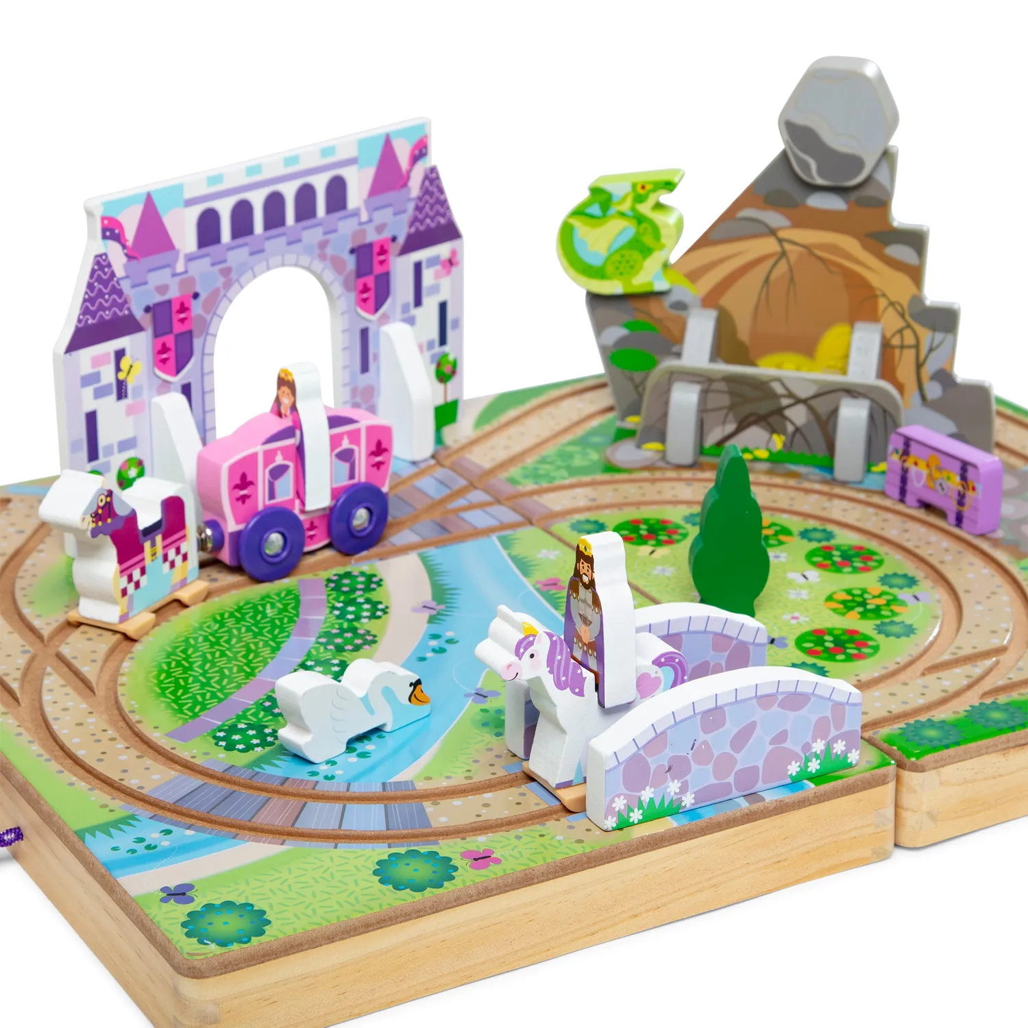 Melissa & Doug Take-Along Kingdom Reisespielzeug Holzkoffer