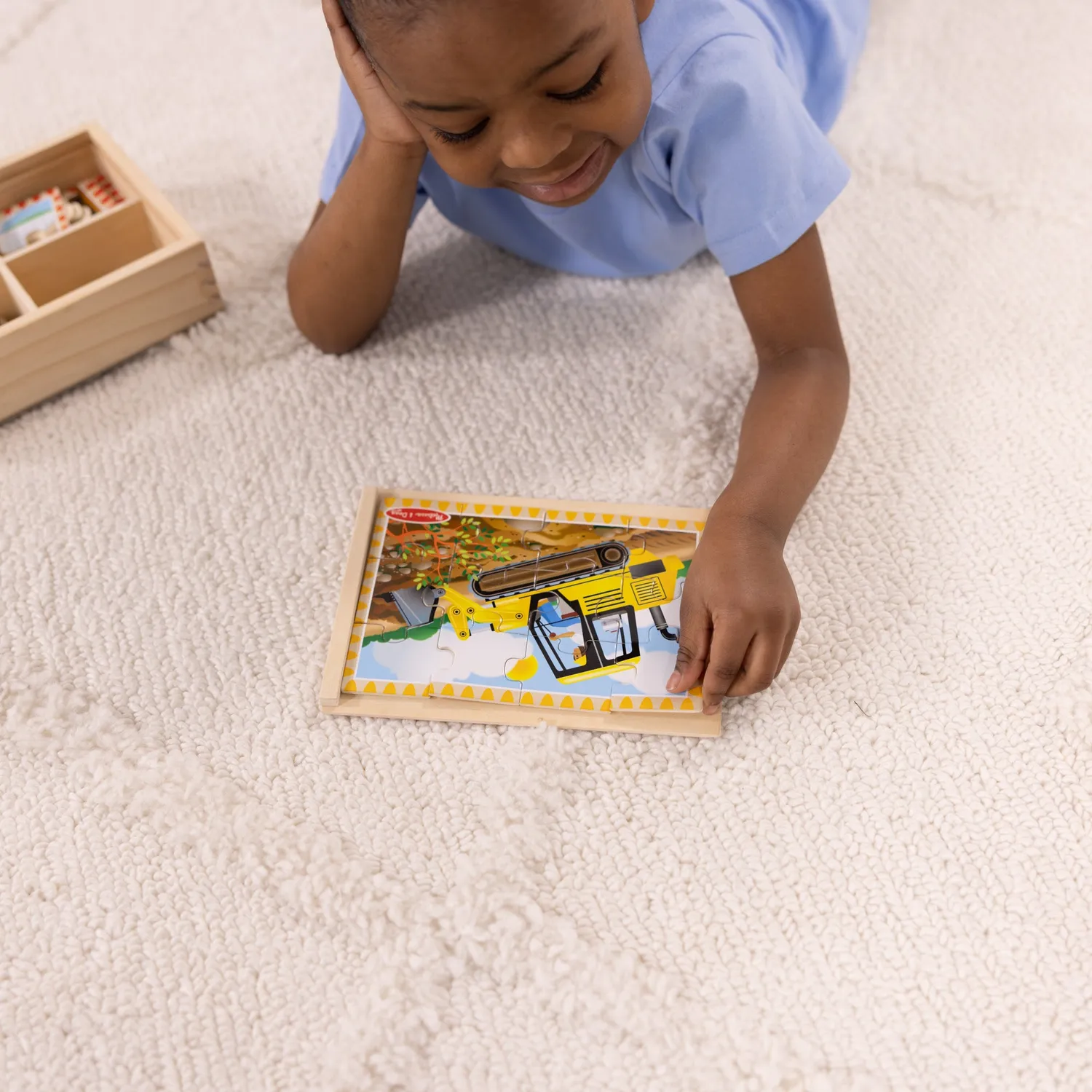 Melissa & Doug Construction Holzpuzzle Baufahrzeuge 4x12 Teile