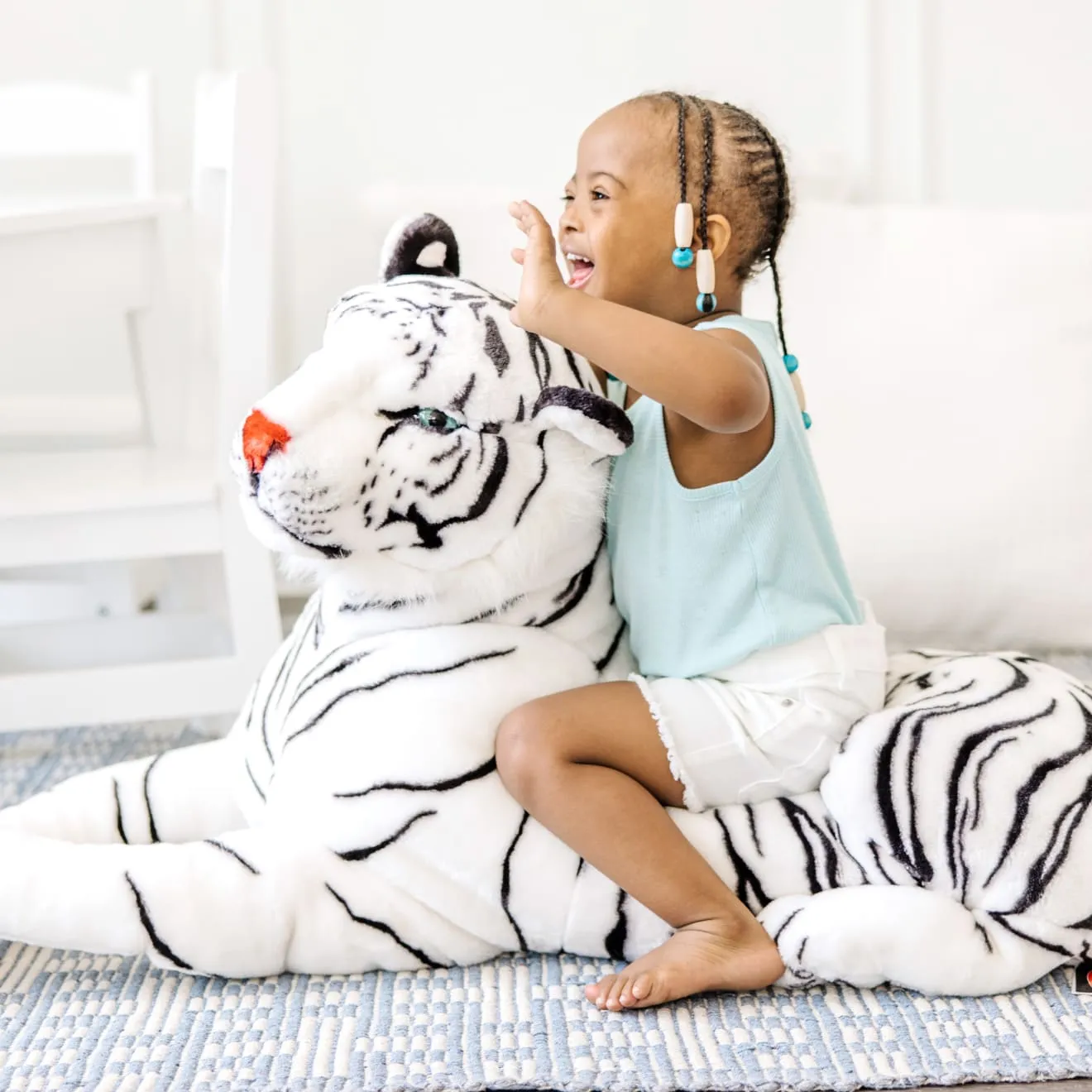 Melissa & Doug Weißer Tiger Kuscheltier groß gestreift