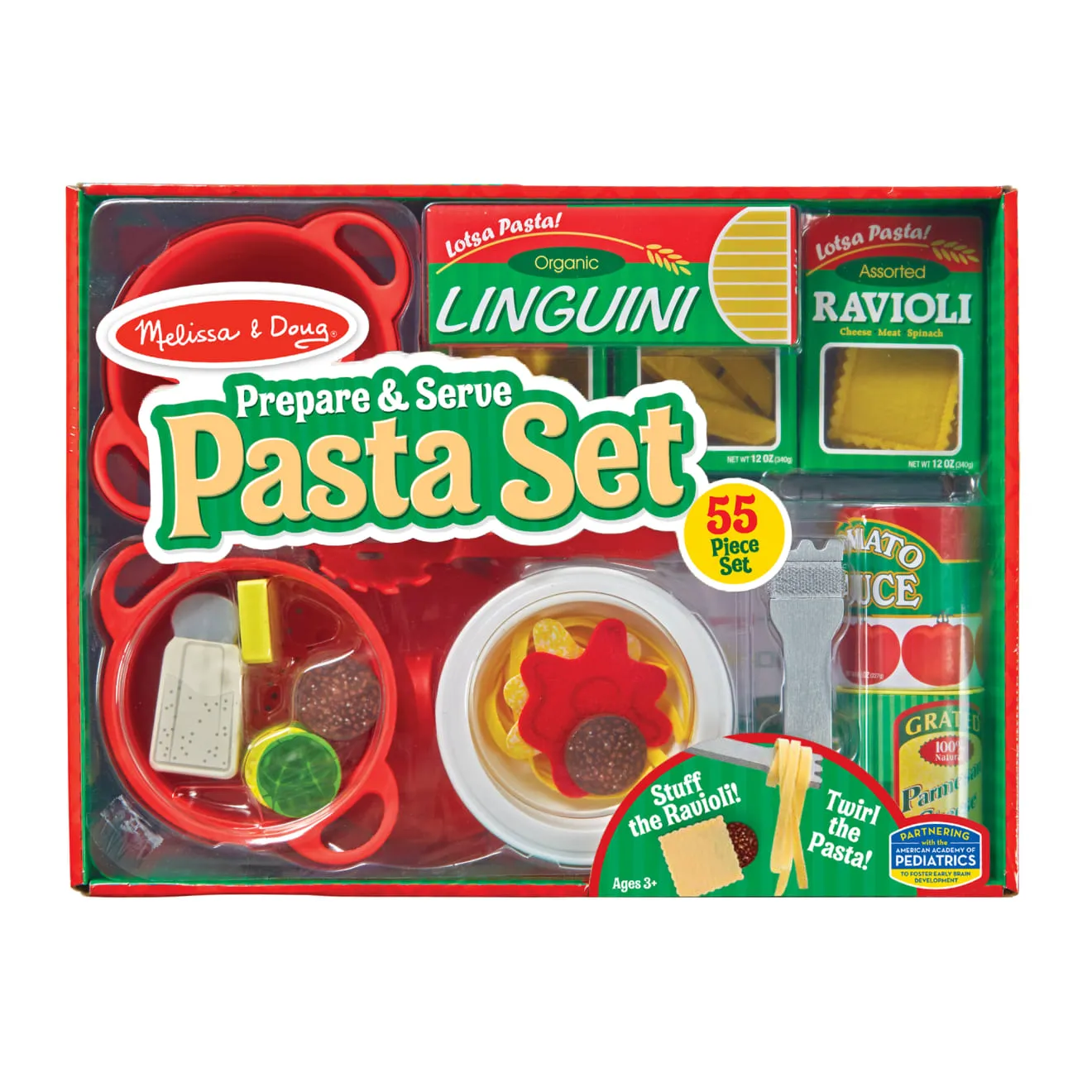 Melissa & Doug Prepare & Serve Pasta Kochset 50-teilig Filz