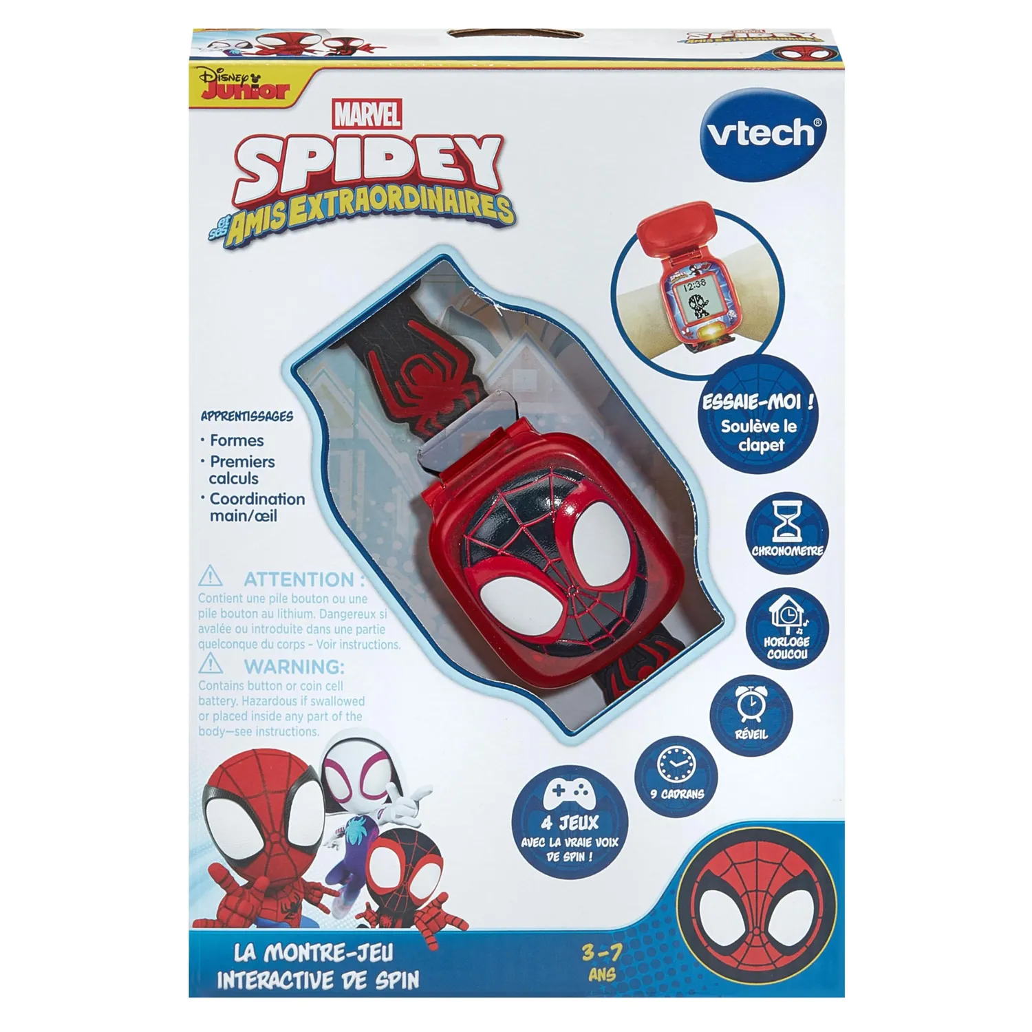 VTech Spidey Spinn Spieluhr französische Version interaktiv