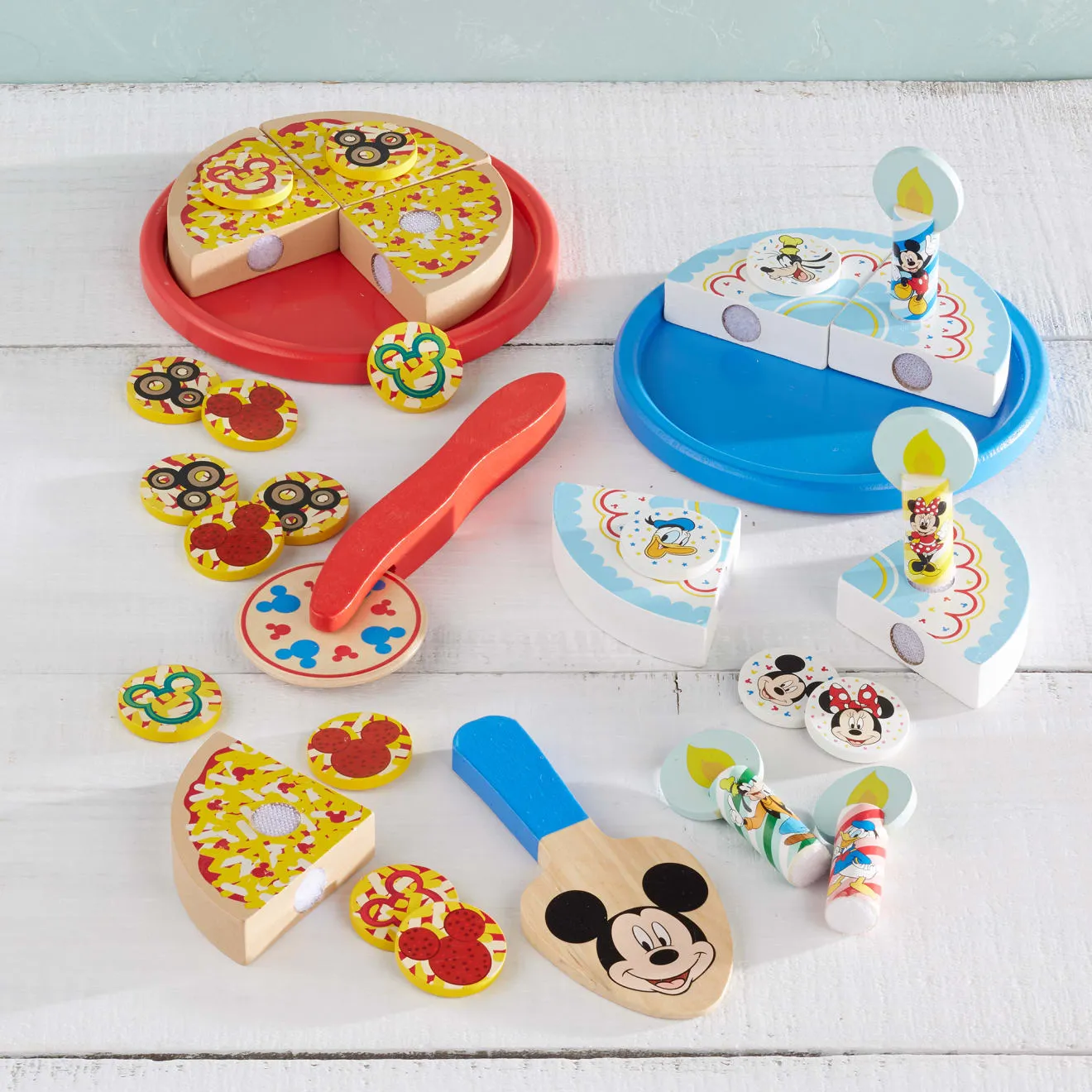 Melissa & Doug Mickey Mouse Pizza & Kuchen Spielset Holz