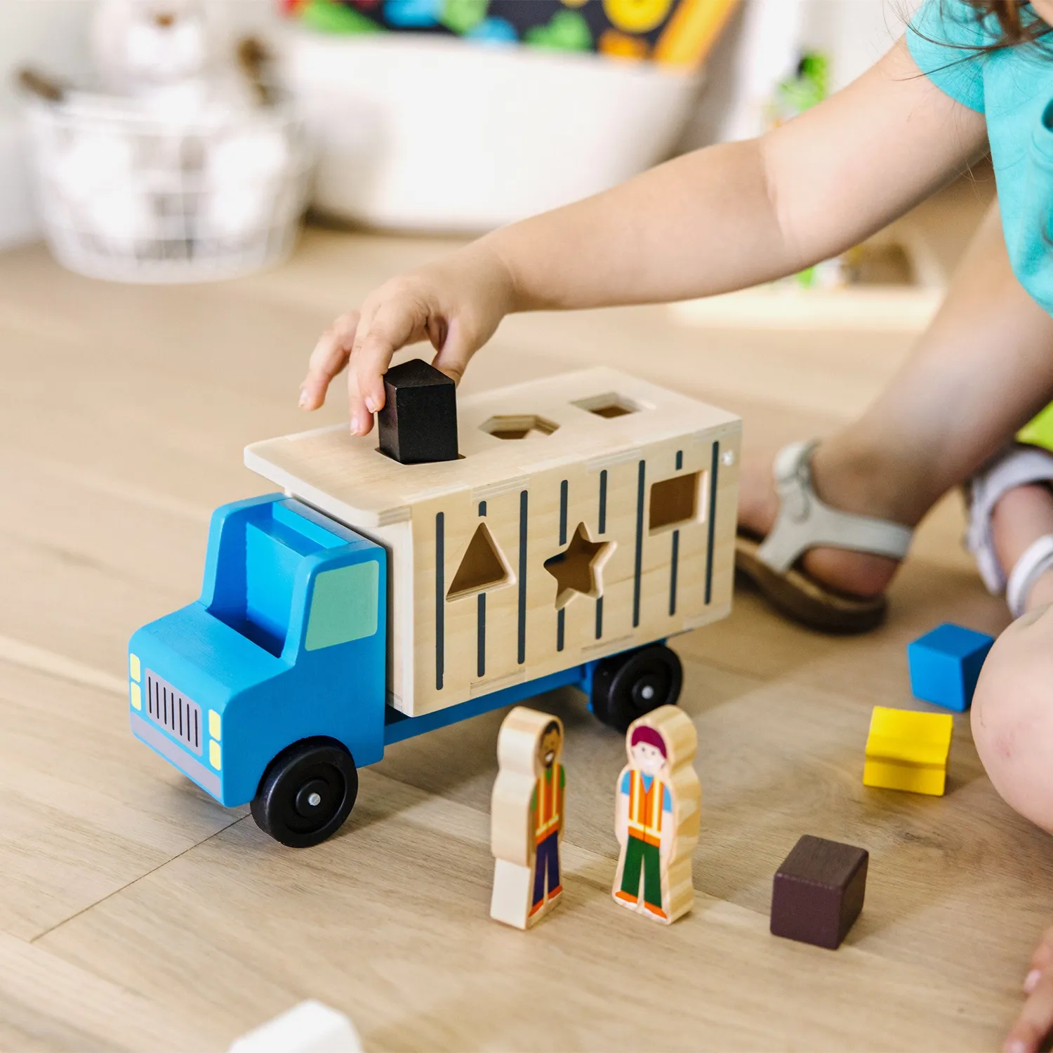 Melissa & Doug Shape-Sorting Dump Truck Kipplaster Holz