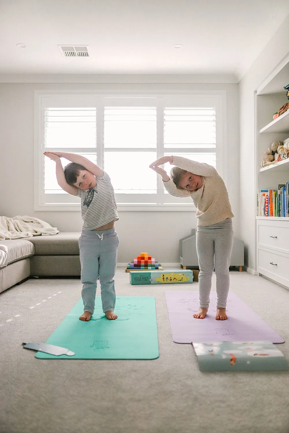 Buki Yogamatte Kinder 61x150 cm Grün Lila ab 4 Jahren