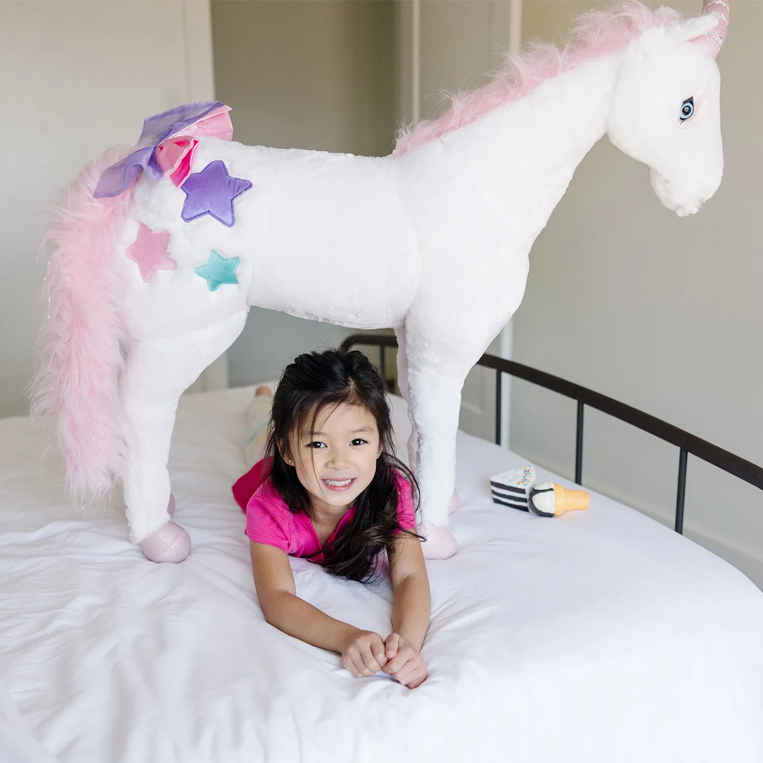 Melissa & Doug Einhorn Plüschtier Groß mit Glitzermähne