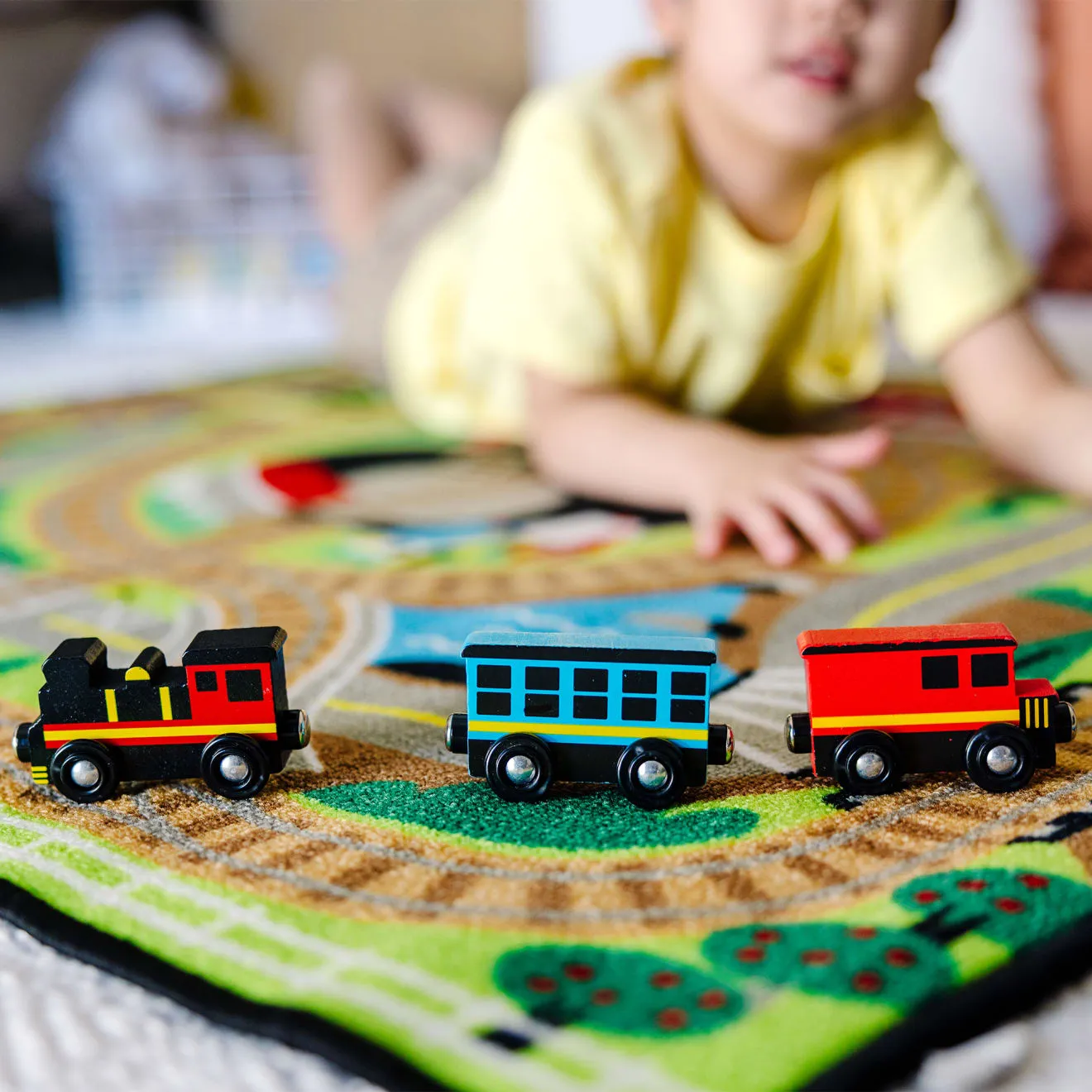 Melissa & Doug Round the Rails Spielteppich Zug