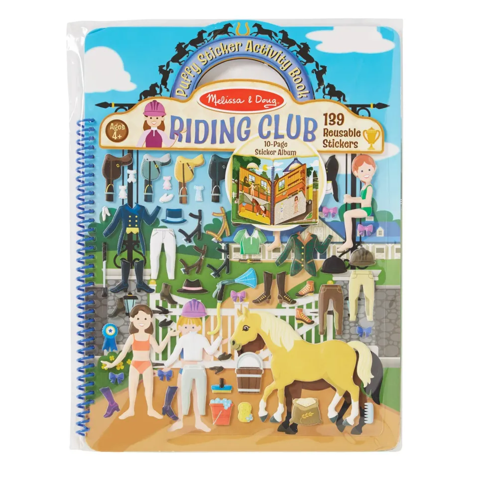 Melissa & Doug Riding Club Puffy Stickerheft Pferde 139 Sticker