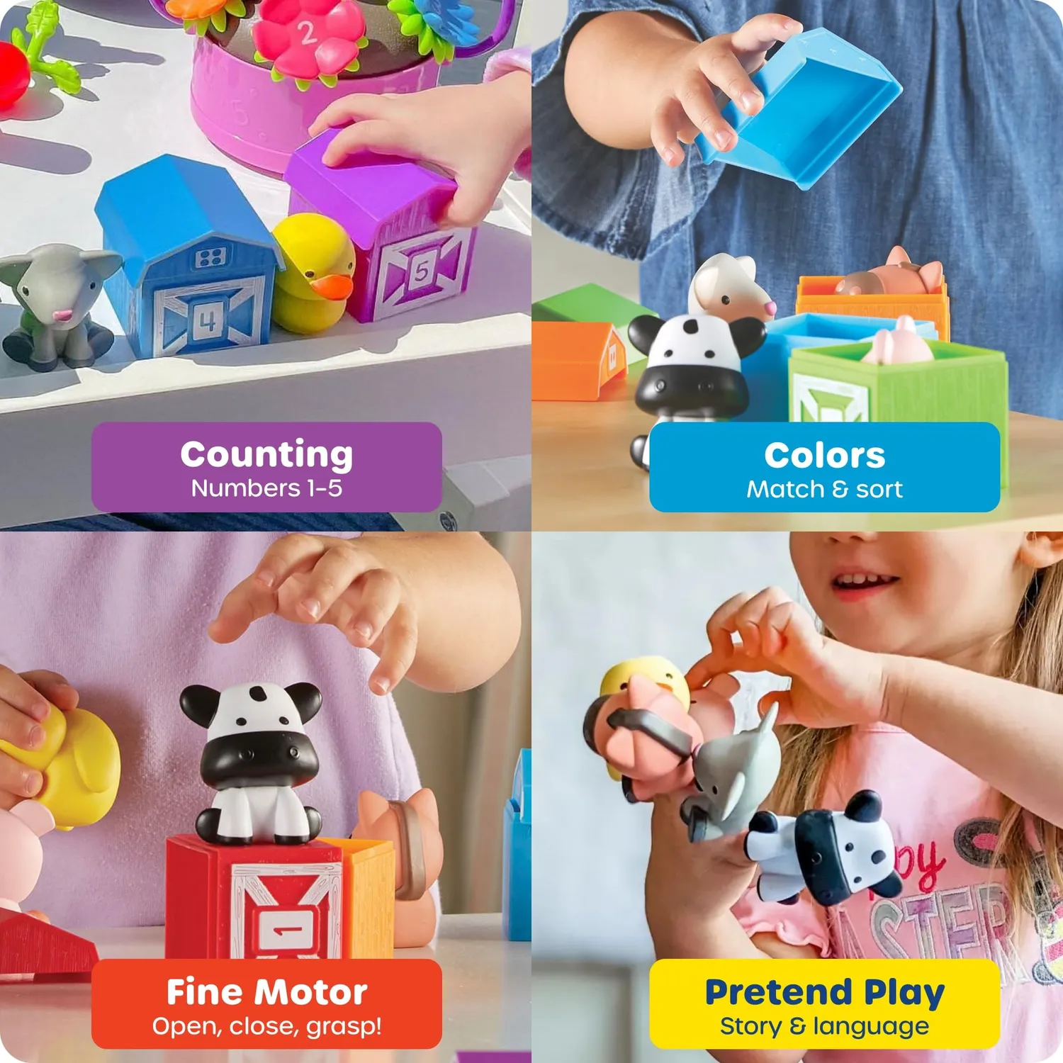 Learning Resources Peekaboo Bauernhof Lernspielzeug 18 Monate 10-tlg