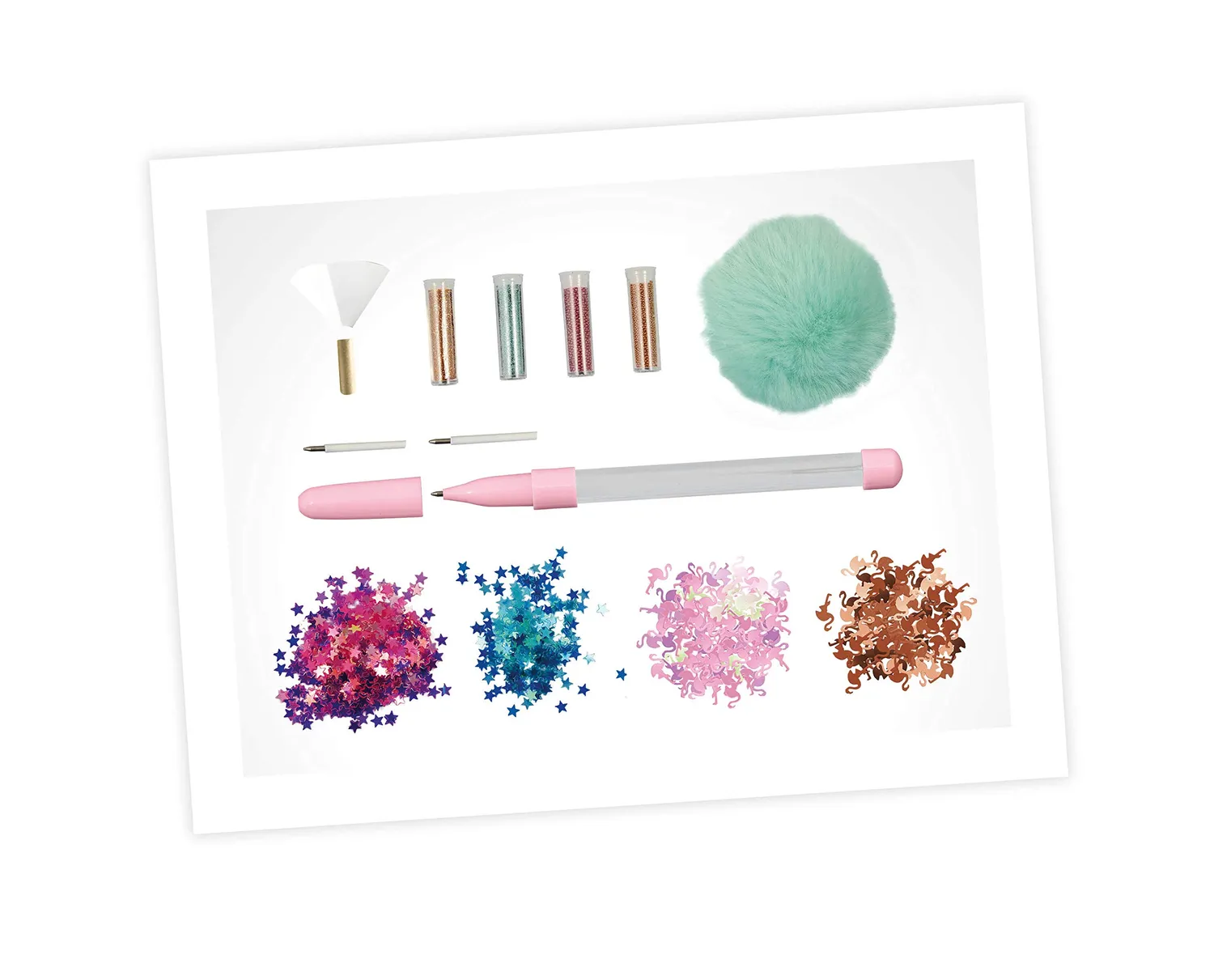 Buki Be Teens DIY-Stift Flamingo Bastelset mit Bommel