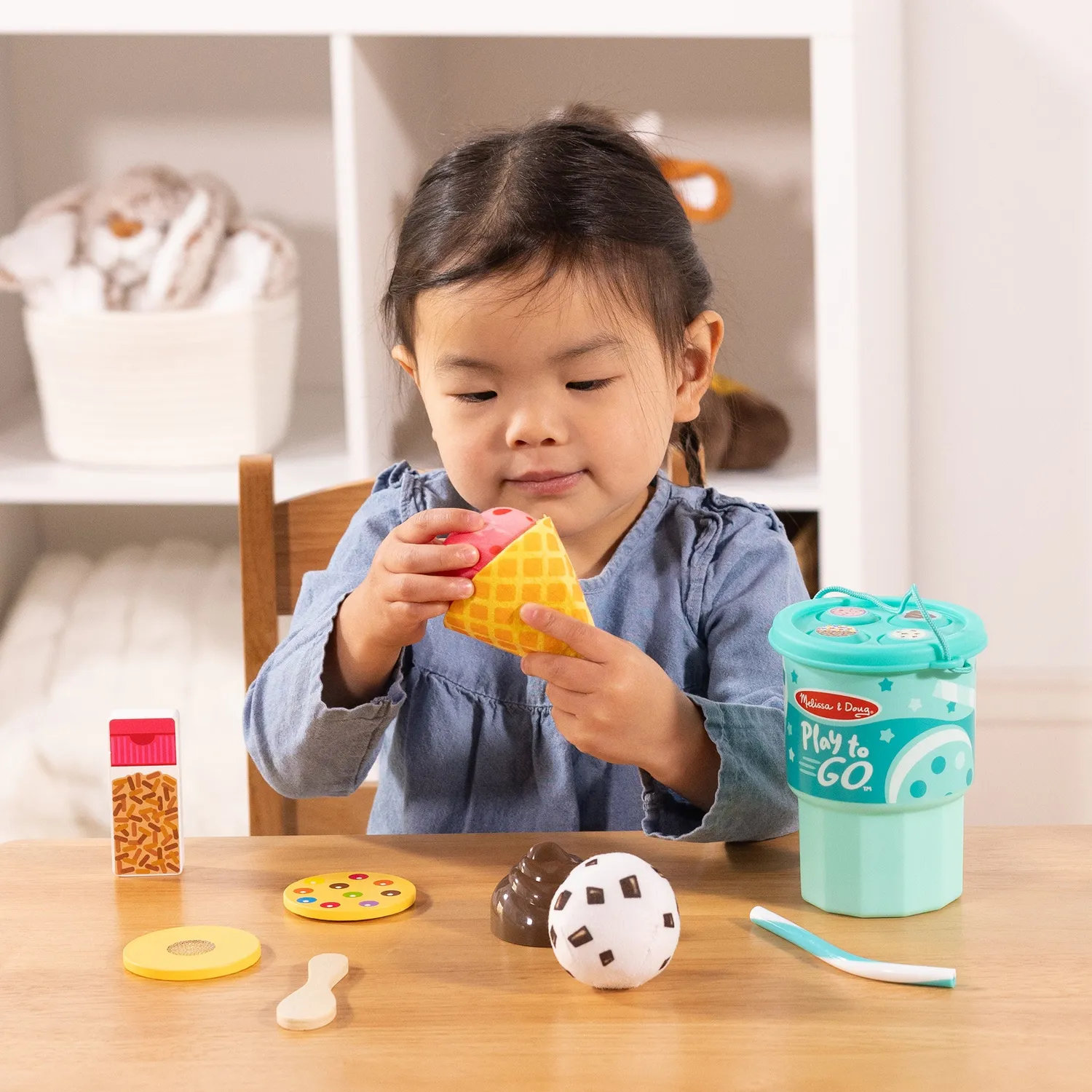Melissa & Doug Play to Go Eis Spielset Becher 11-tlg tragbar