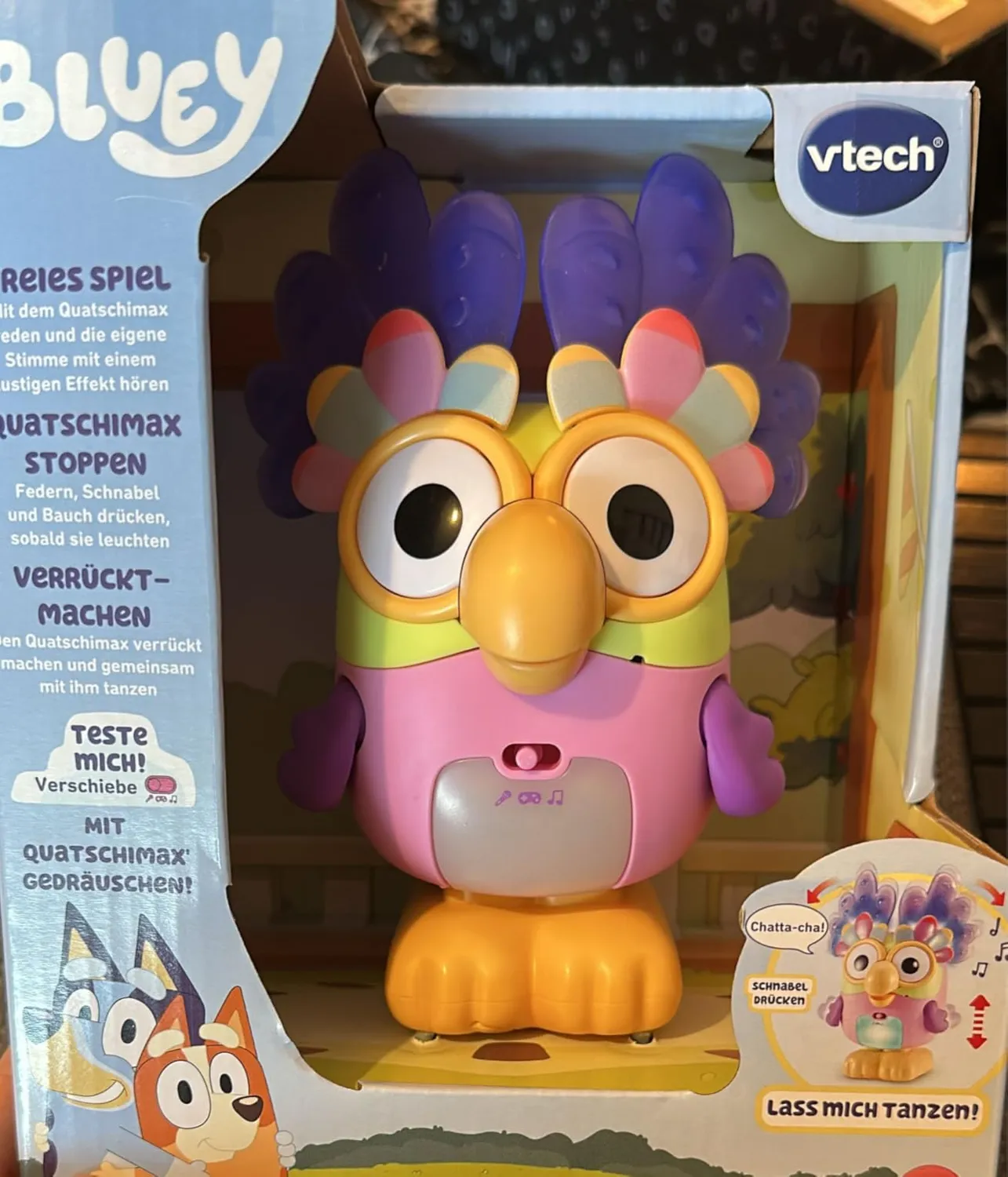 VTech Bluey Interaktiver Quatschimax Figur mit Musik