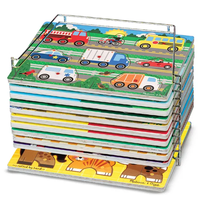Melissa & Doug Wire Puzzle-Aufbewahrung Ständer 12 Fächer