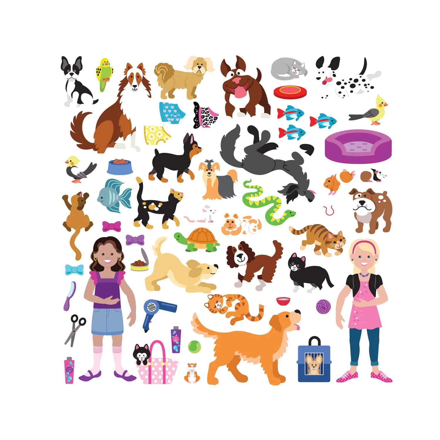 Melissa & Doug Pet Place Puffy Stickerbuch Haustiere 115 Sticker