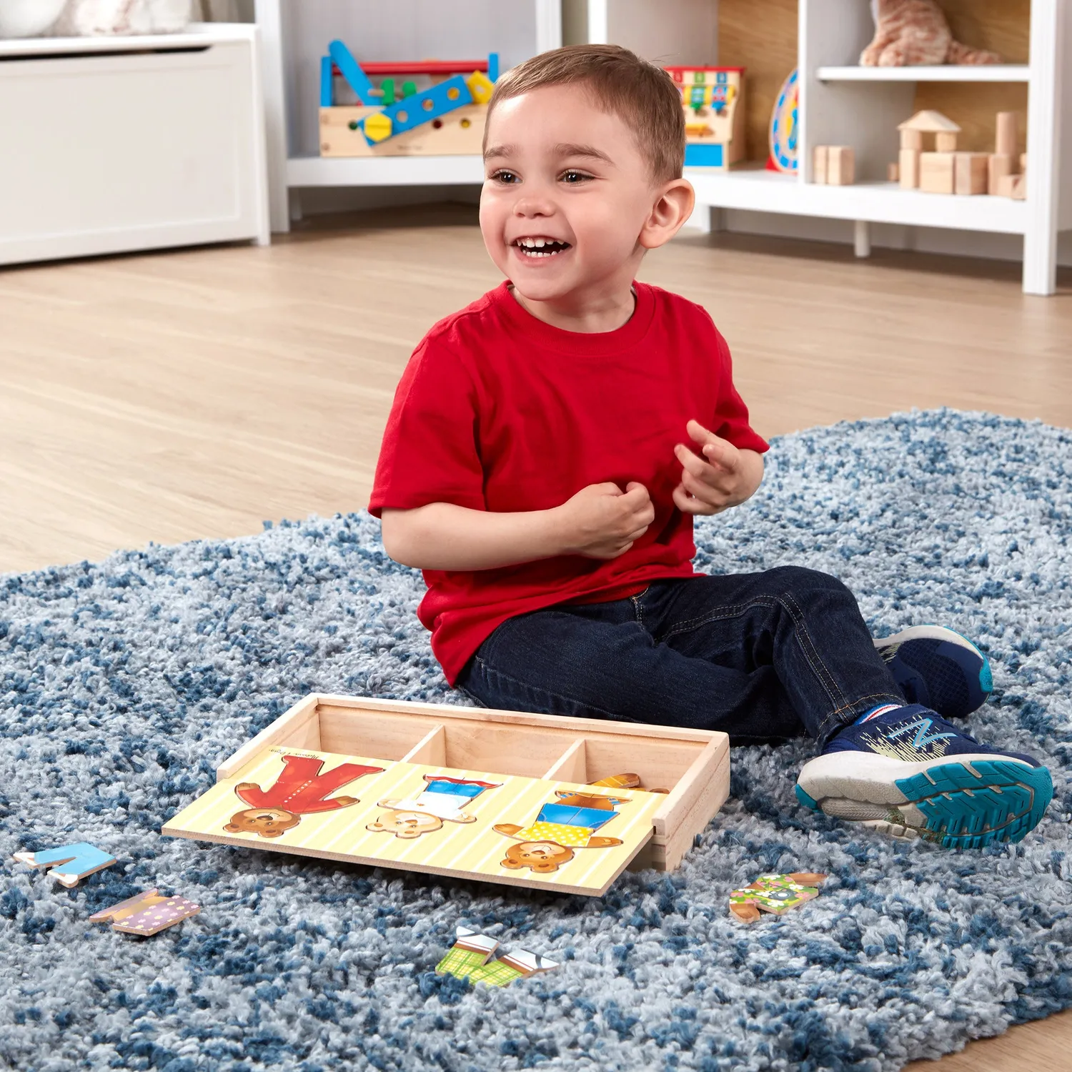 Melissa & Doug Bärenfamilie Ankleidepuzzle Holz 45 Teile