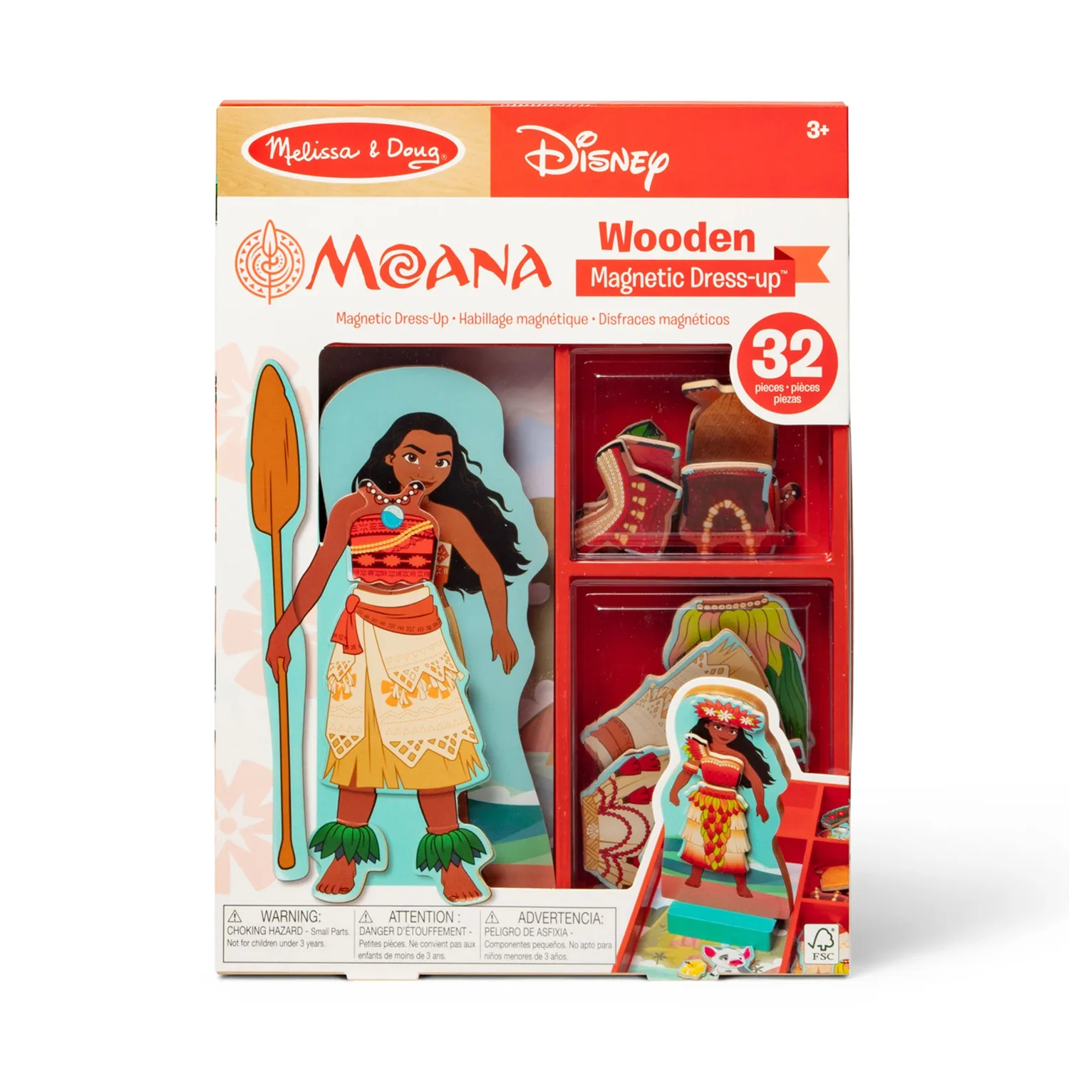 Melissa & Doug Disney Moana Magnetpuppe Anziehspiel Holz 30-tlg