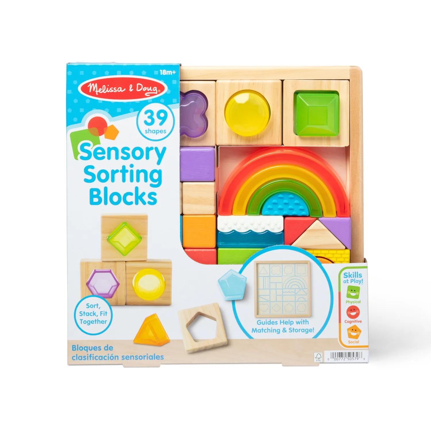 Melissa & Doug Sensory Matching Blocks Bauklötze Holz