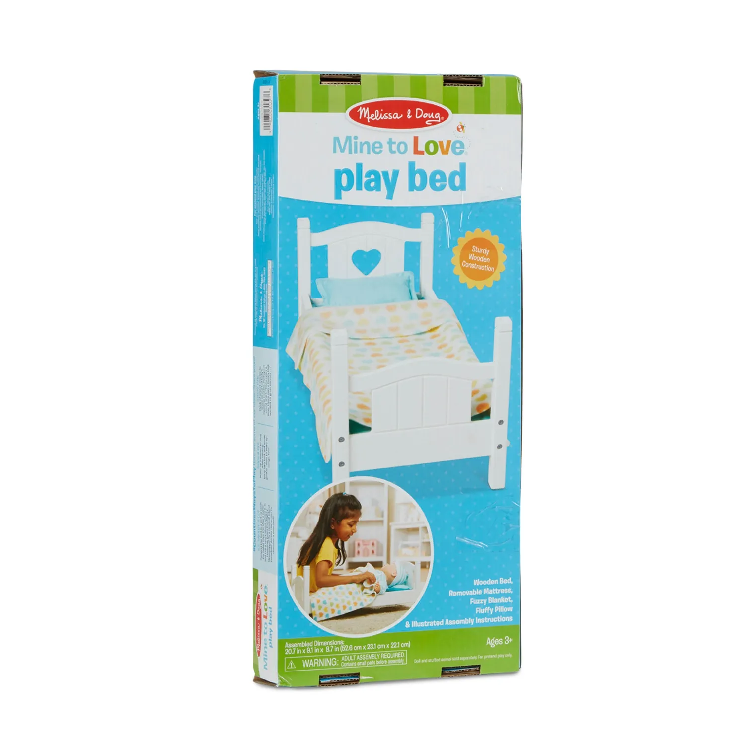 Melissa & Doug Mine to Love Puppenbett Holz weiß 45cm Puppen