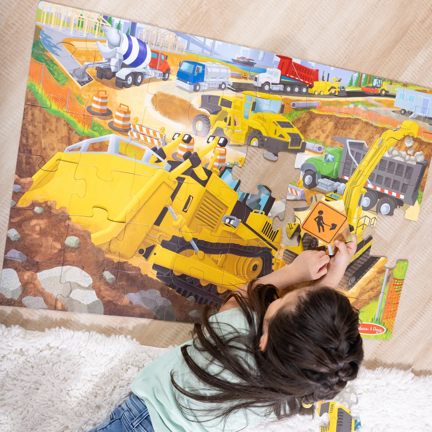Melissa & Doug Building Site Bodenpuzzle 48 Teile 91x61