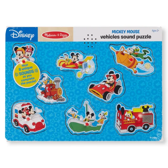 Melissa & Doug Mickey Soundpuzzle Fahrzeuge 8-teilig Holz