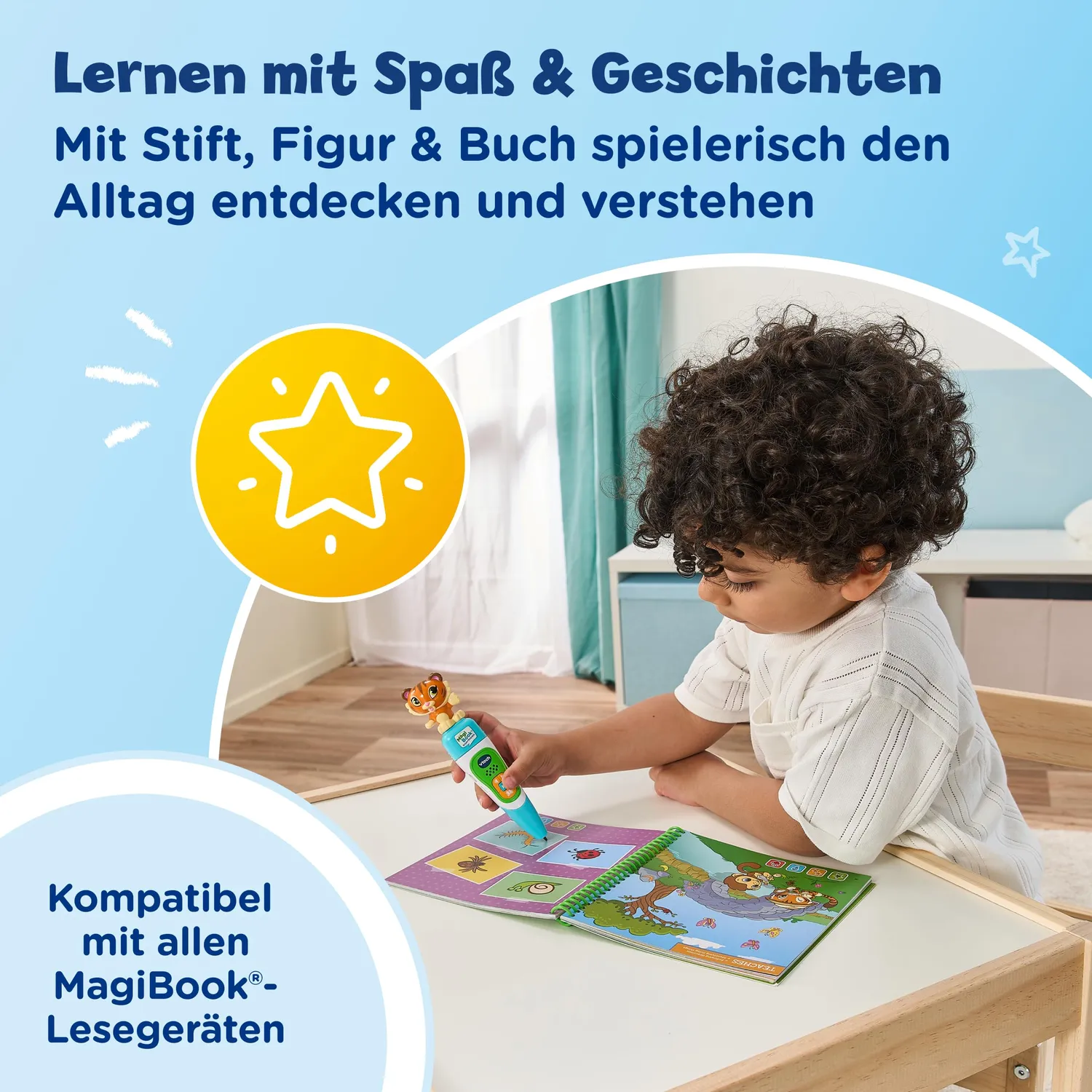 VTech MagiBook Story'Friends Starter-Set Lernstift Bücher