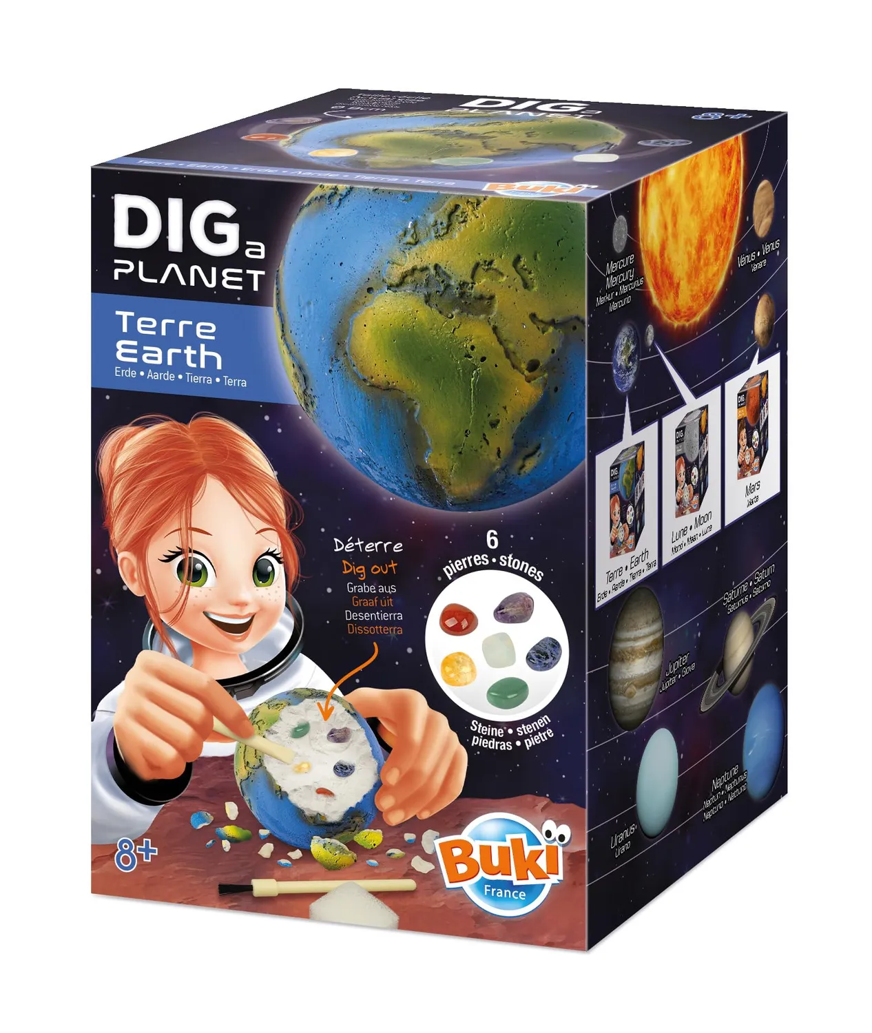 Buki France Dig a Planet Erde Ausgrabungsset 6 Steine