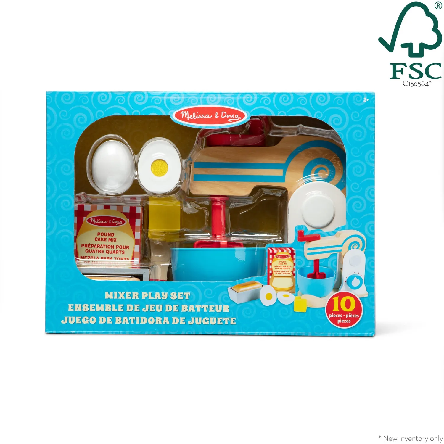 Melissa & Doug Make-a-Cake Mixer Set Holz Kuchenspiel