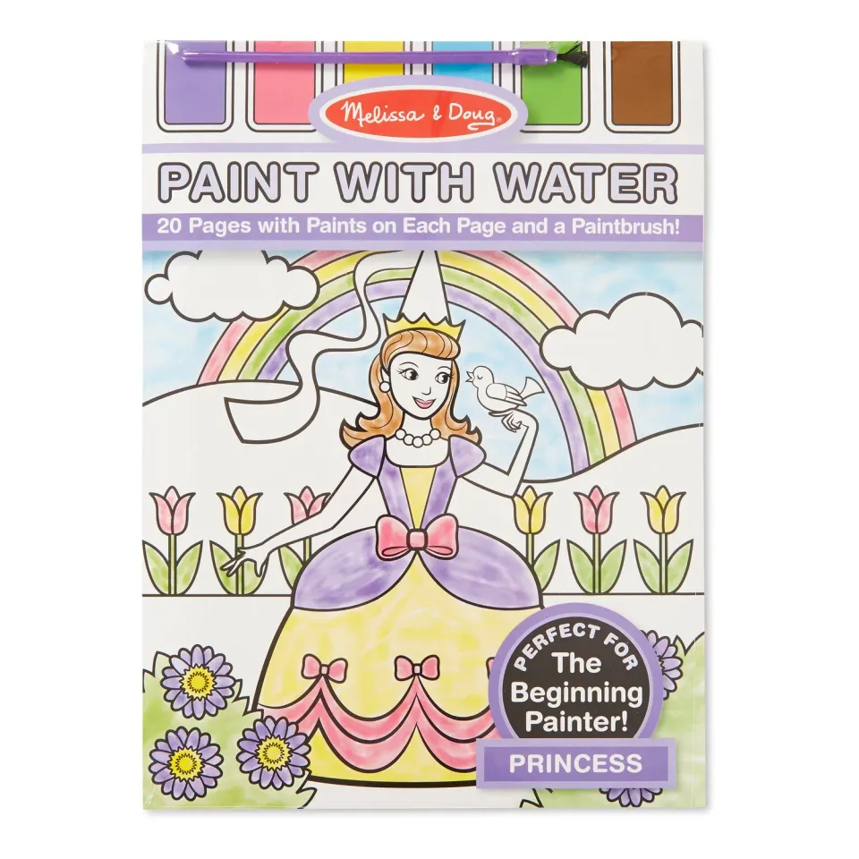 Melissa & Doug Paint With Water Malbuch Prinzessin inkl Pinsel