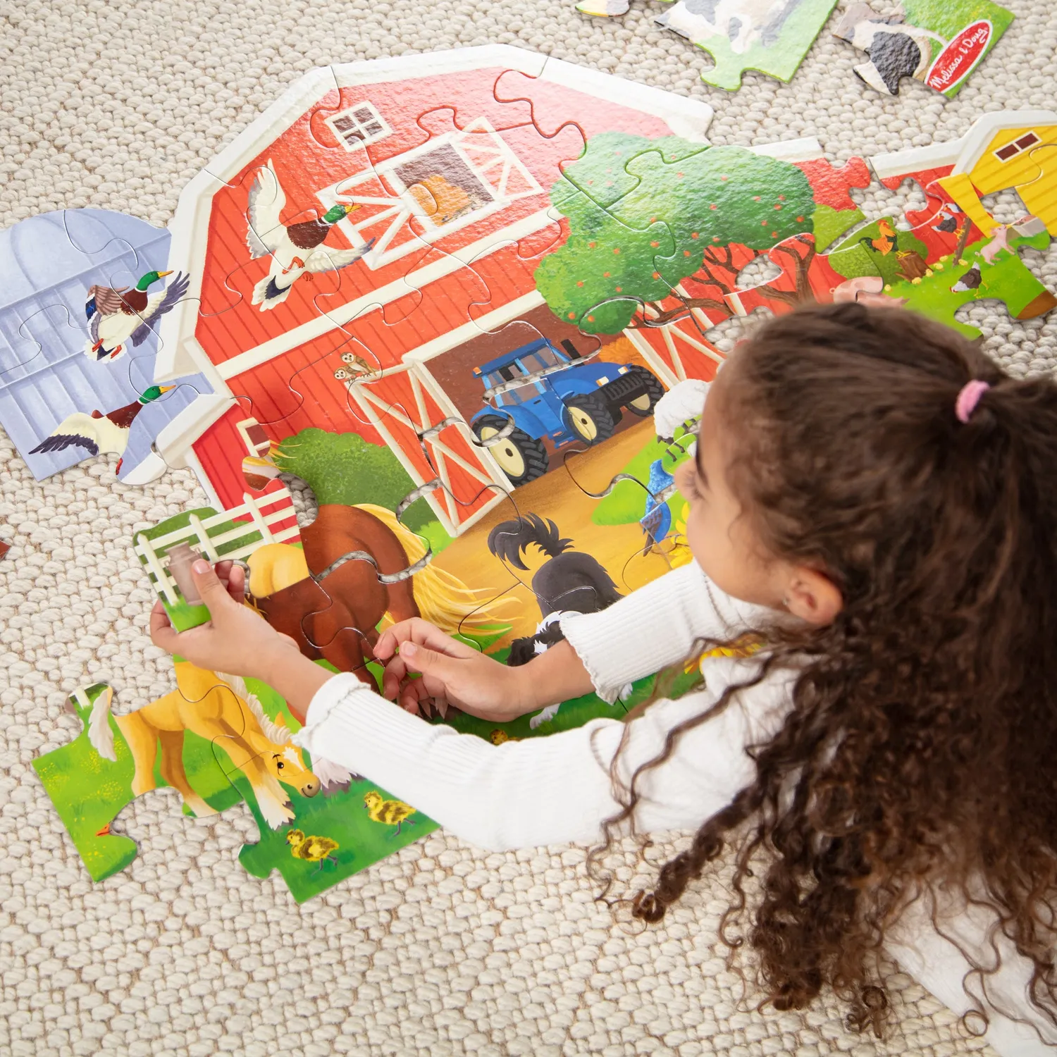Melissa & Doug Busy Barn Bodenpuzzle Scheune 32 Teile