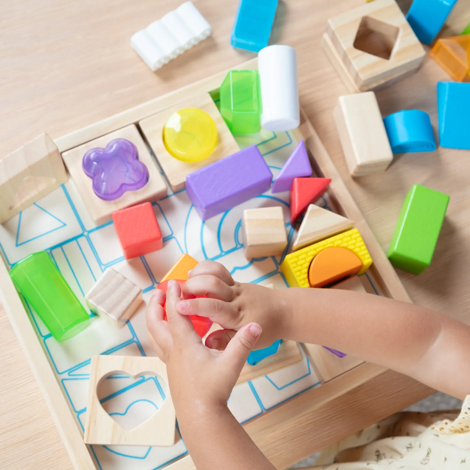 Melissa & Doug Sensory Matching Blocks Bauklötze Holz