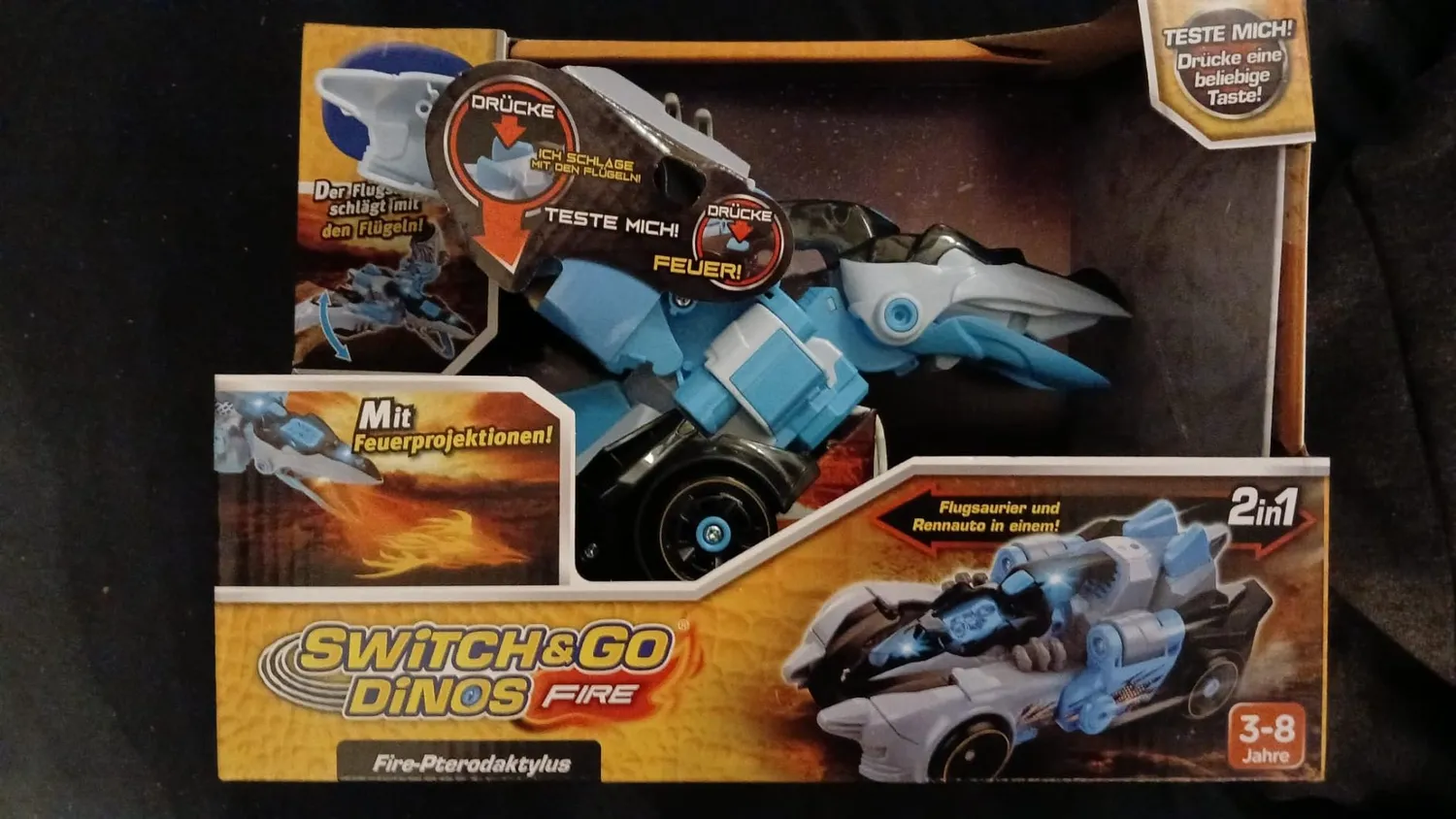 VTech Switch & Go Dinos Pterodaktylus Rennauto Feuer