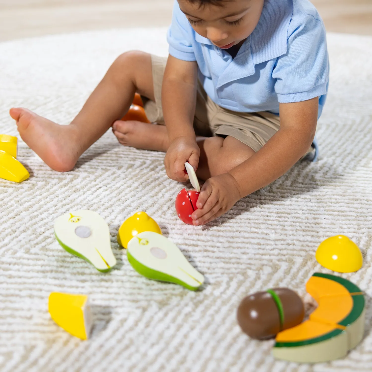 Melissa & Doug Cutting Fruit Spiellebensmittel Holz 17-tlg zählend