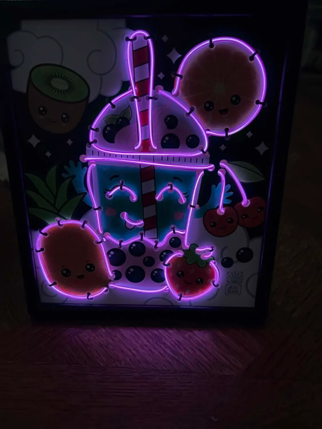 Buki Neonrahmen Bubble Tea Bastelset 3 Lichtmodi