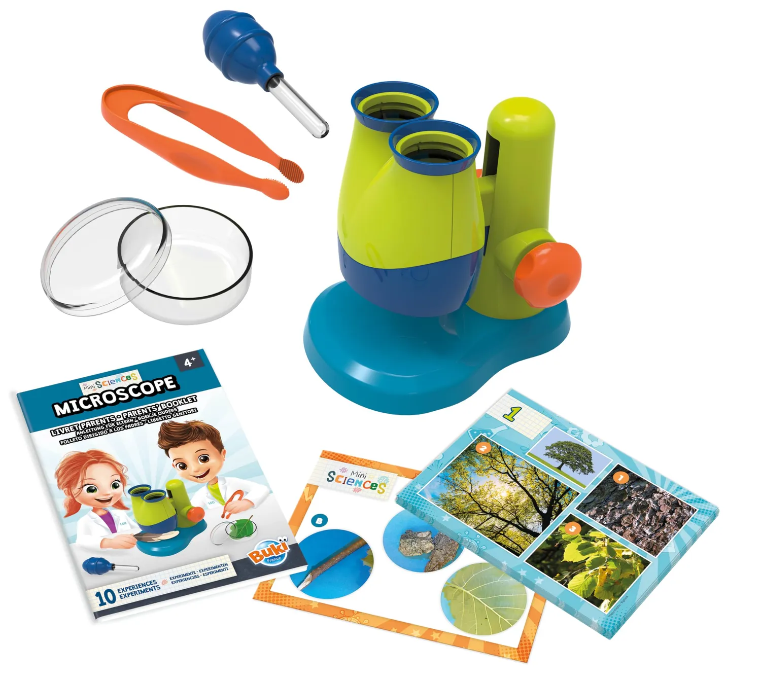 Buki Mini Sciences 9003 Mikroskop Weiß für Kinder ab 4