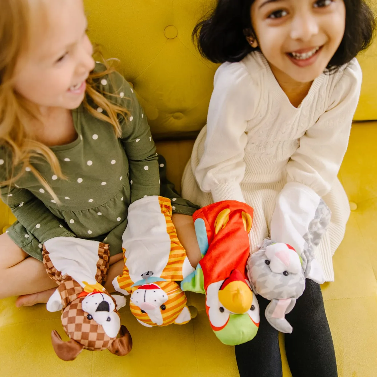 Melissa & Doug Playful Pets Handpuppen 4er-Set Tiere