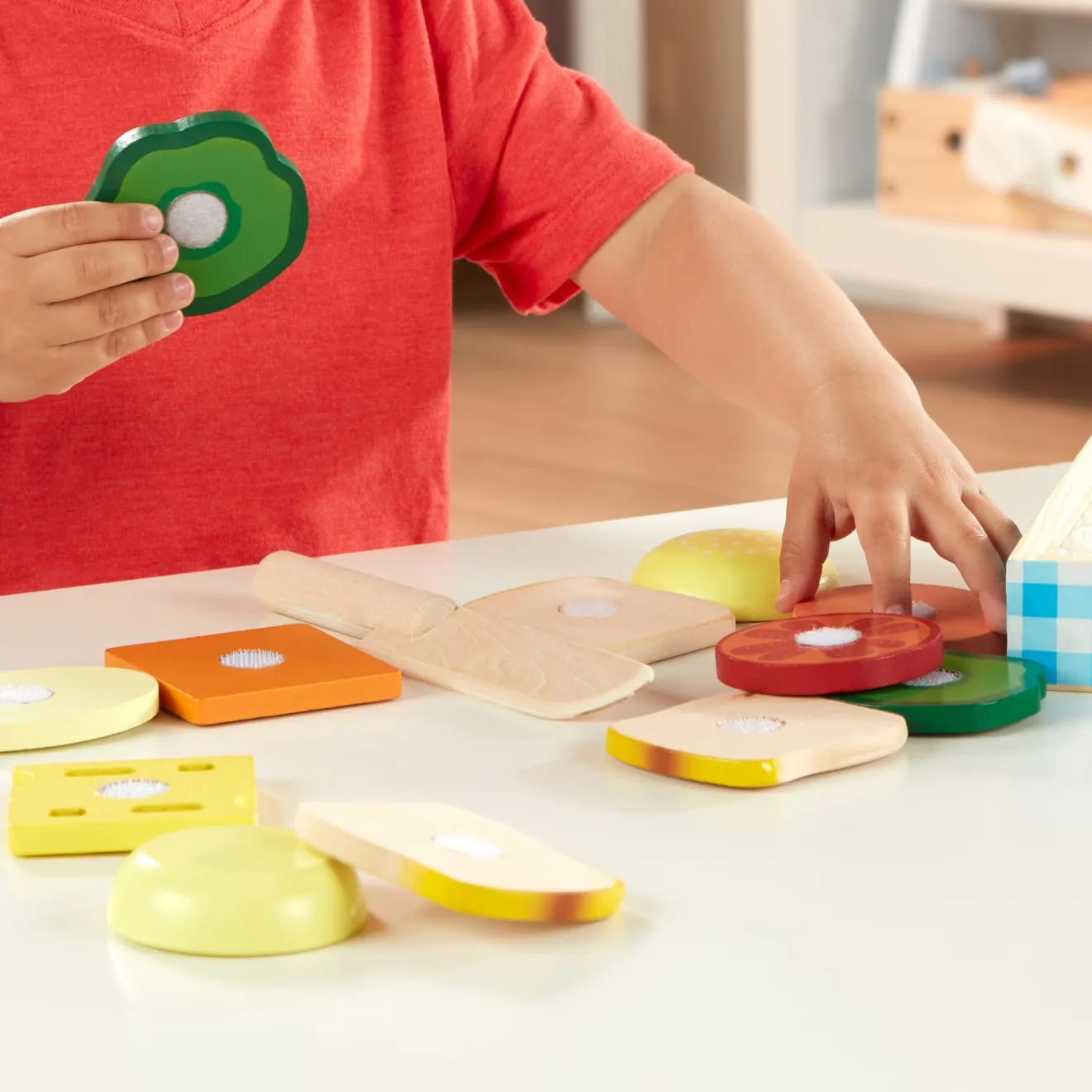 Melissa & Doug Sandwich Making Set Spielessen Holz 16-teilig