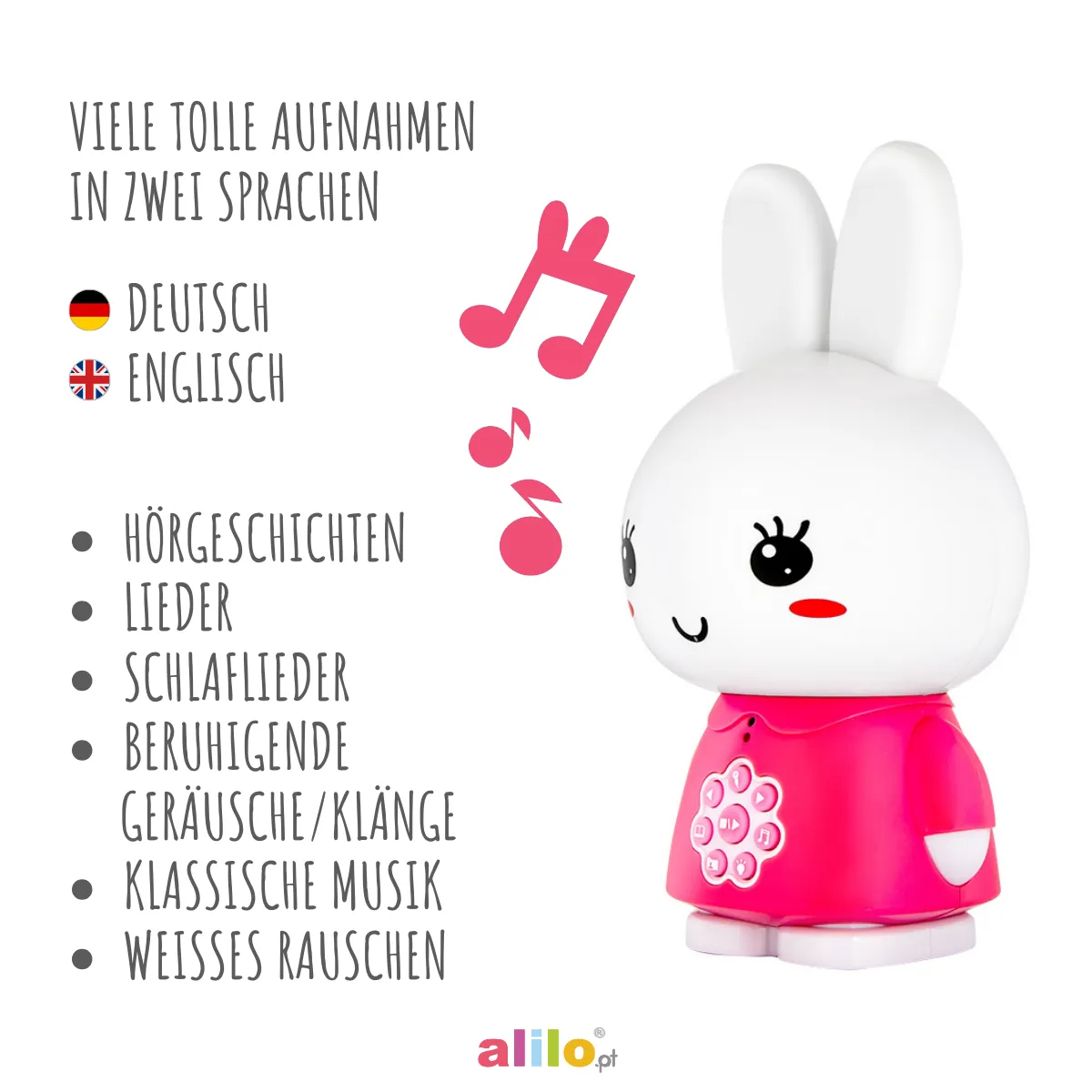 Alilo Honey Bunny G6 MP3-Player mit Nachtlicht