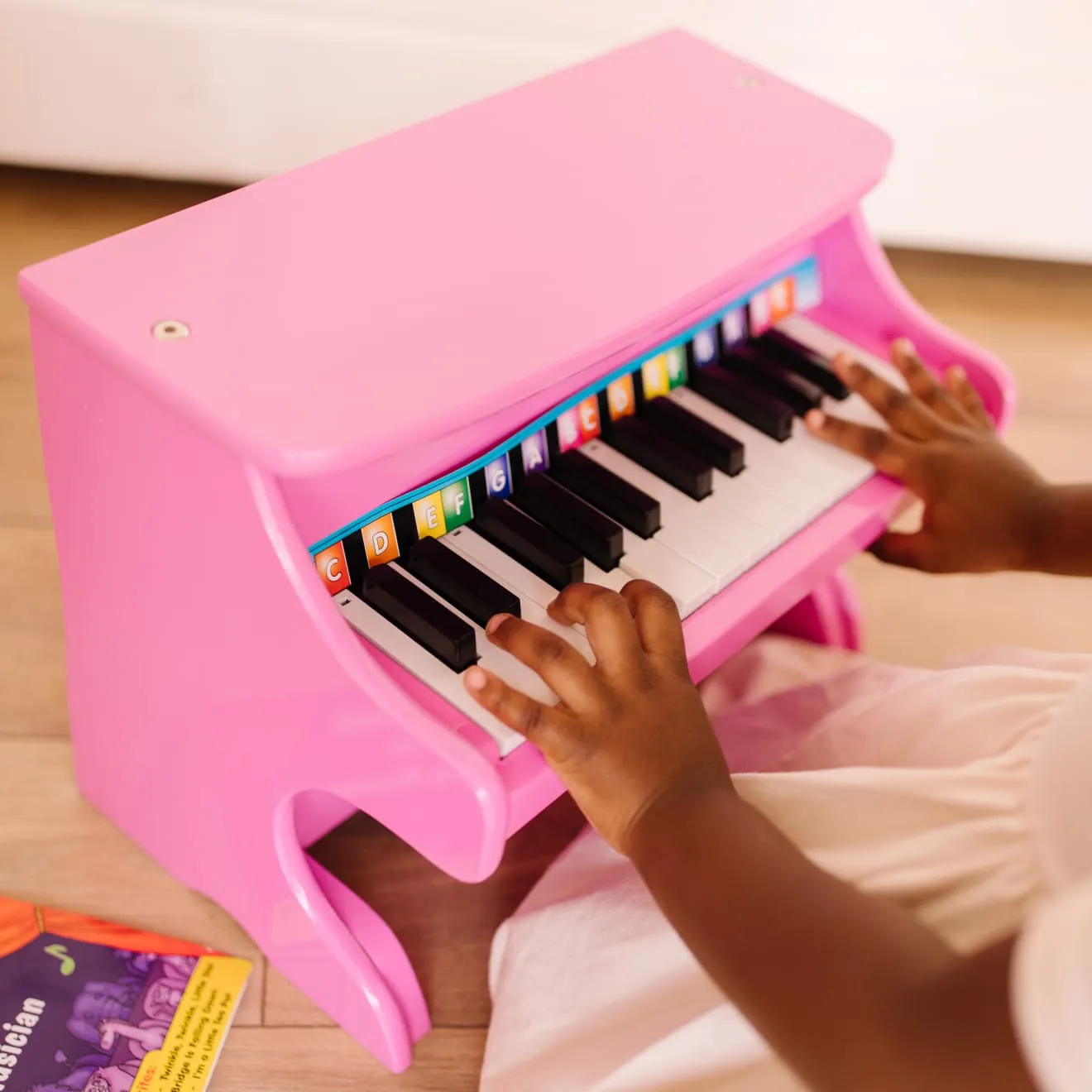 Melissa & Doug Learn-to-Play Pink Piano Kinderklavier 25 Tasten